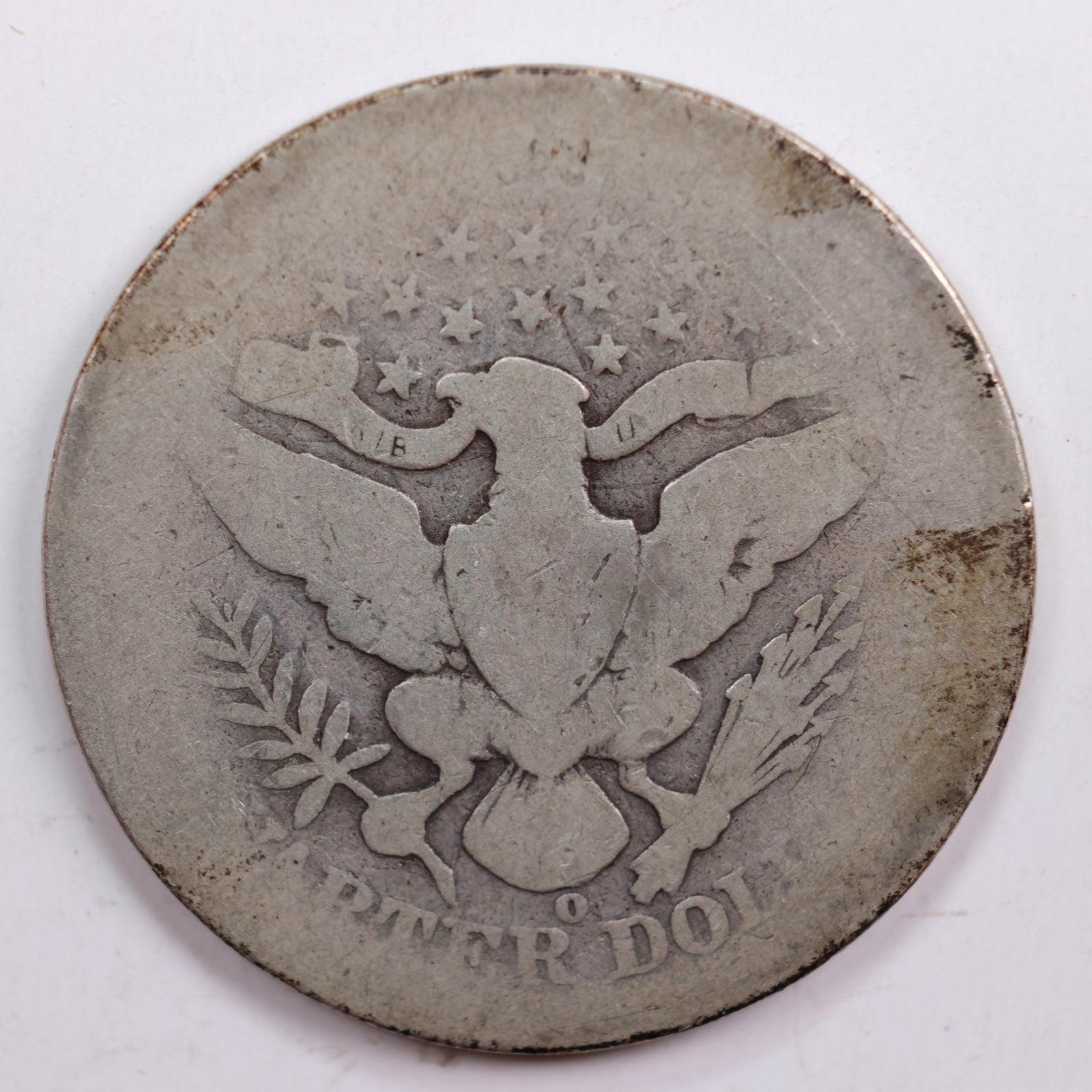 1904-O Barber Quarter, About Good Circulated Coin, Store #QR692