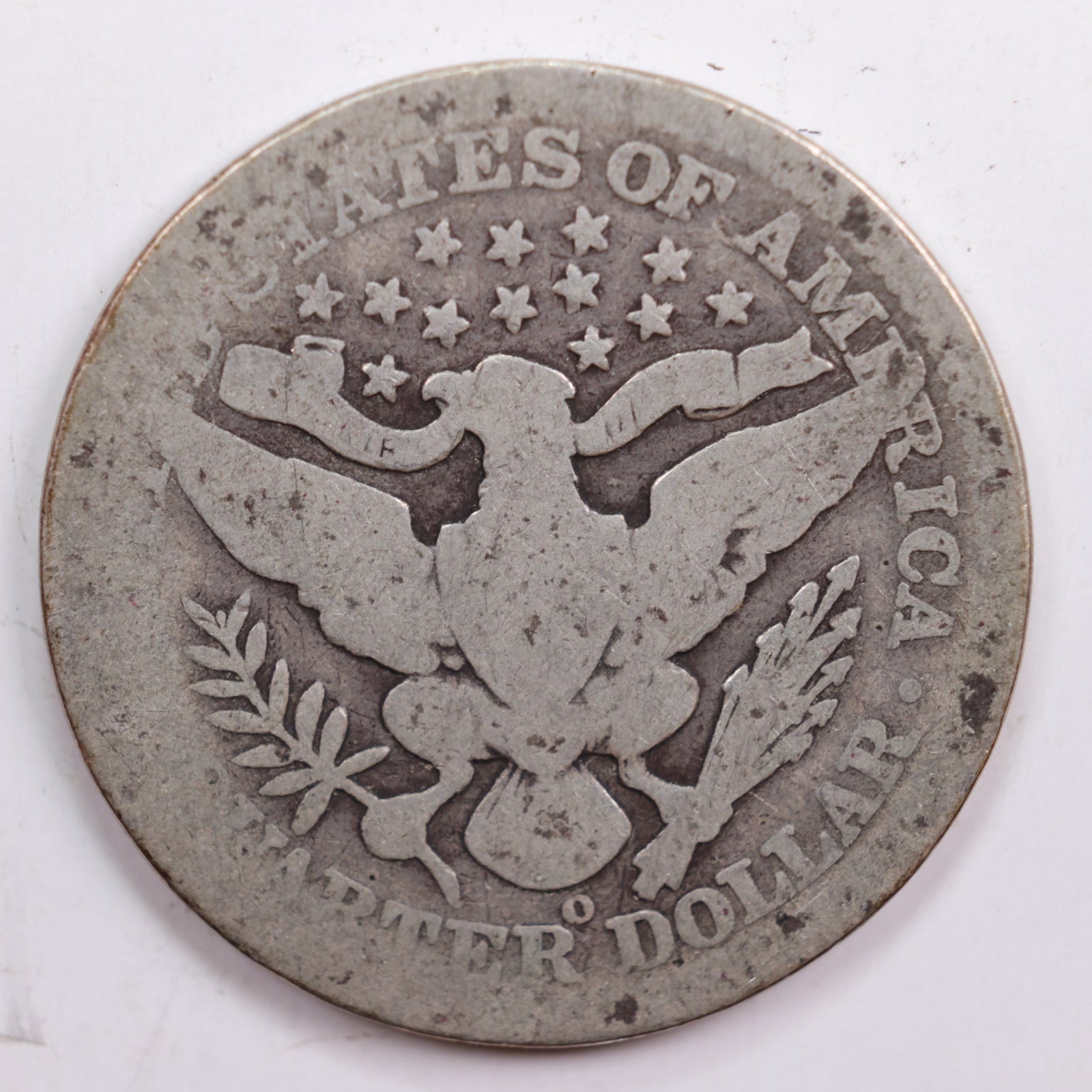1904-O Barber Quarter, About Good Circulated Coin, Store #QR693