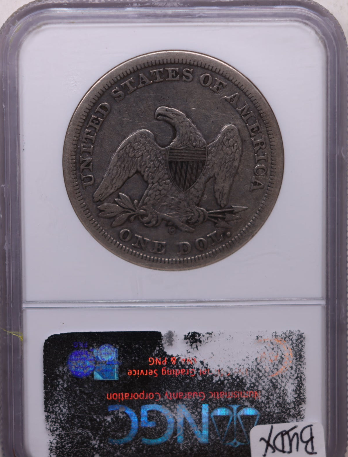 1850-O Seated Liberty Silver Dollar, Circulated, NGC VF-30, Store #GDR0300.