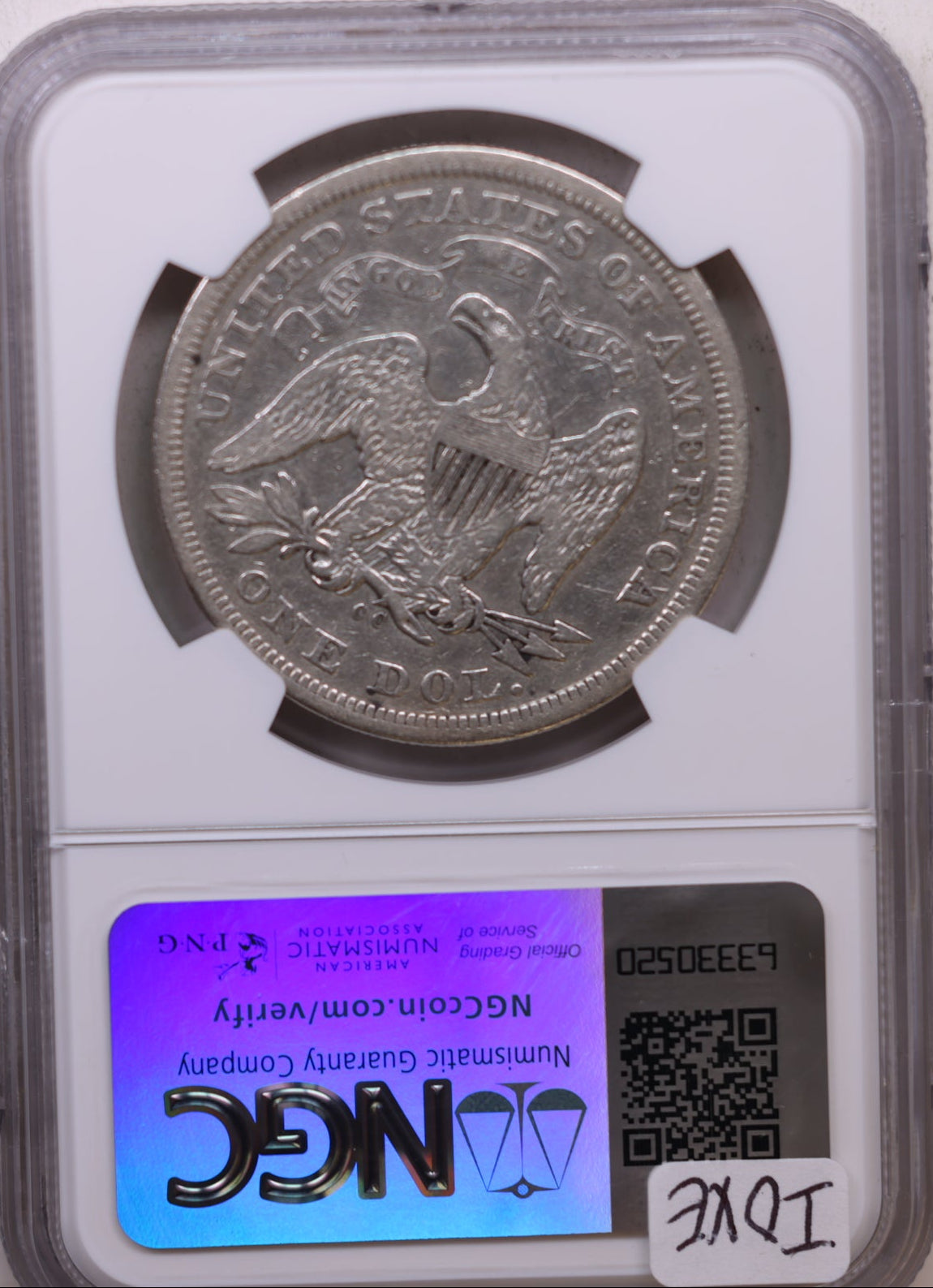 1870-CC Seated Liberty Silver Dollar, Circulated, NGC Fine-12, Store #GDR0302.
