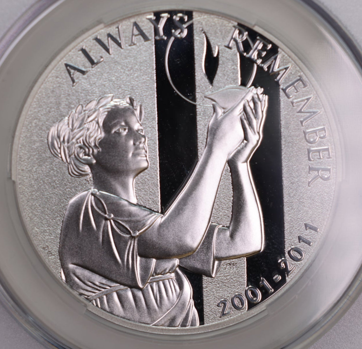2011-W September, 11 U.S. Mint Silver Medal, CAC PR70, Store #GMC116