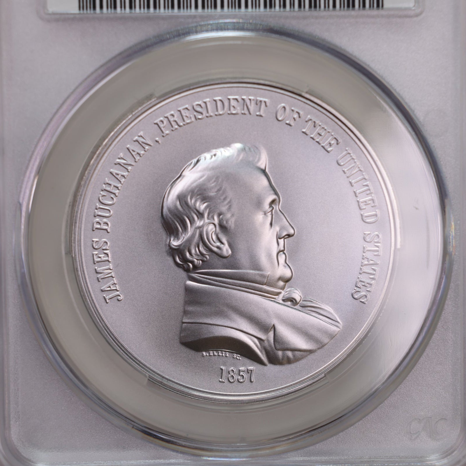 2023 James Buchanan "1857", U.S. Mint Silver Medal, CAC MS70, Store GMC119
