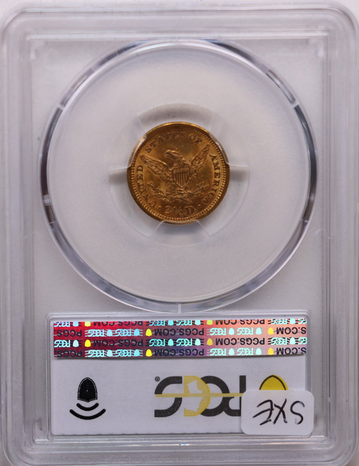 1861 $2.50 Quarter Gold Eagle, New Reverse, PCGS AU-58, Store Sale #G0145.