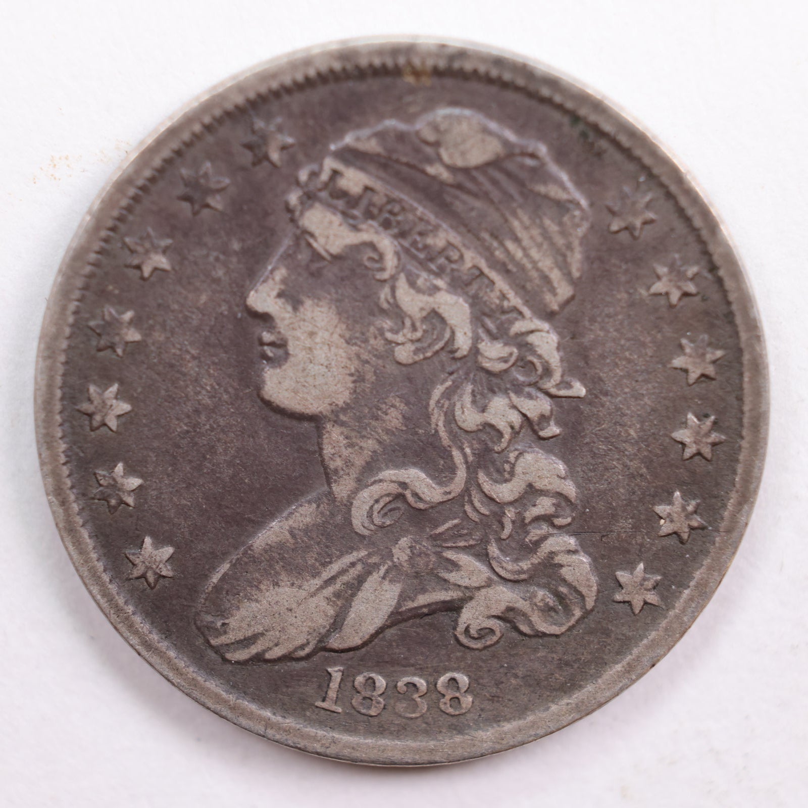 1838 Capped Bust Quarter, Very Fine+ Circulated Coin, Store #QR730