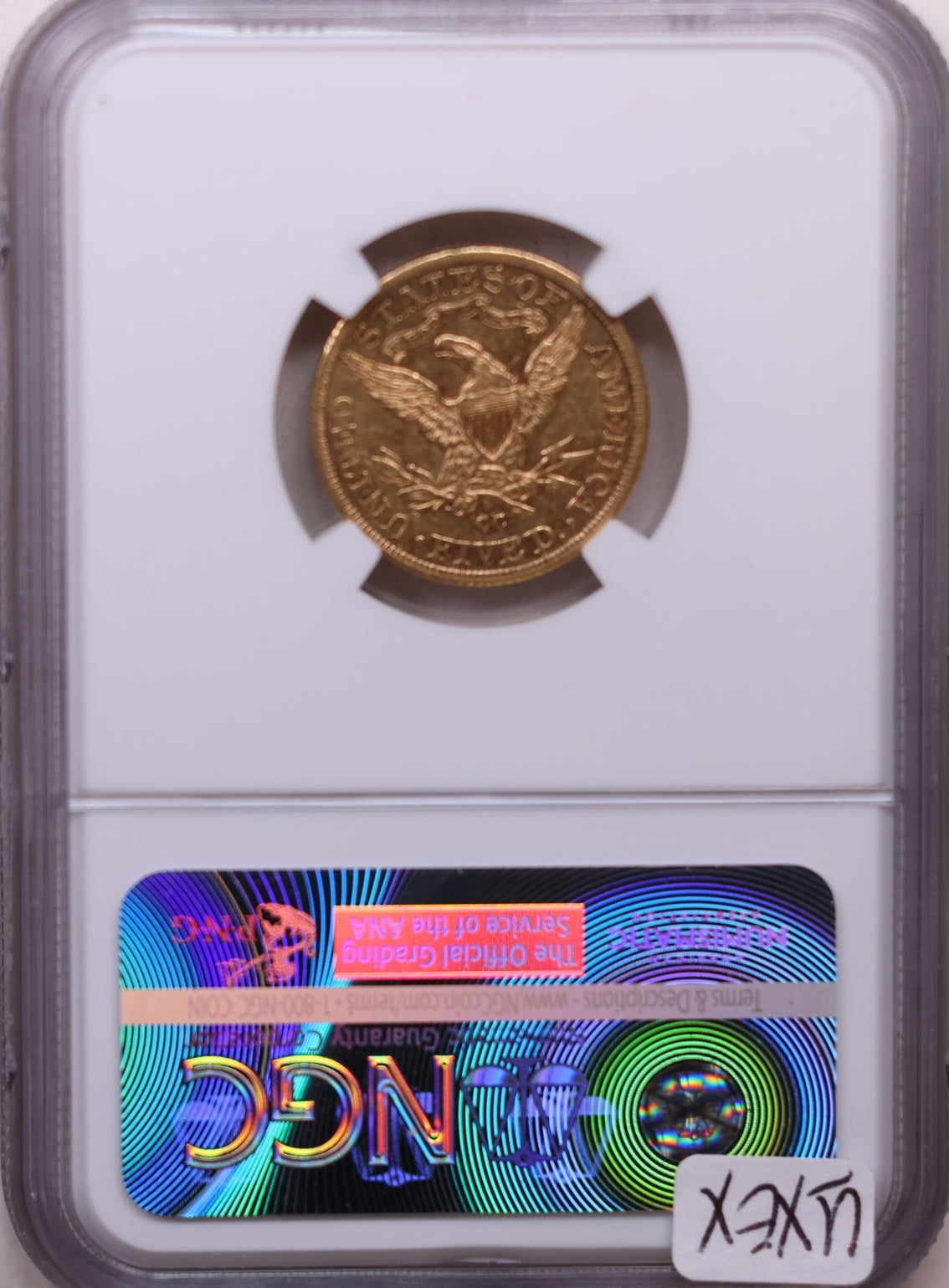 1891-CC $5, Gold Half Eagle, "Carson City", Circulated, NGC AU-55, Store Sale #G0155.