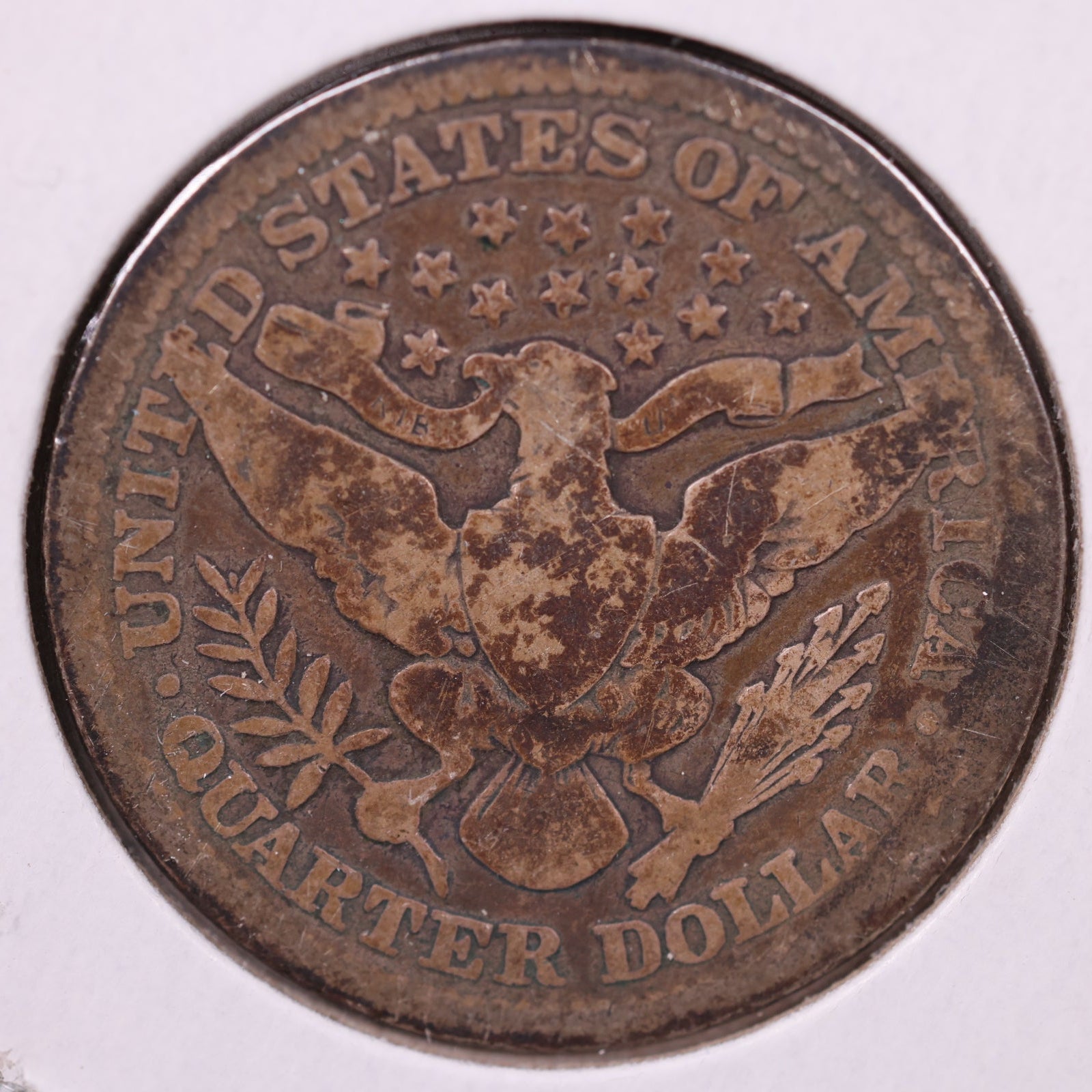 1909 Barber Silver Quarter, Fine Circulated Collectible Coin, Store #QR1519