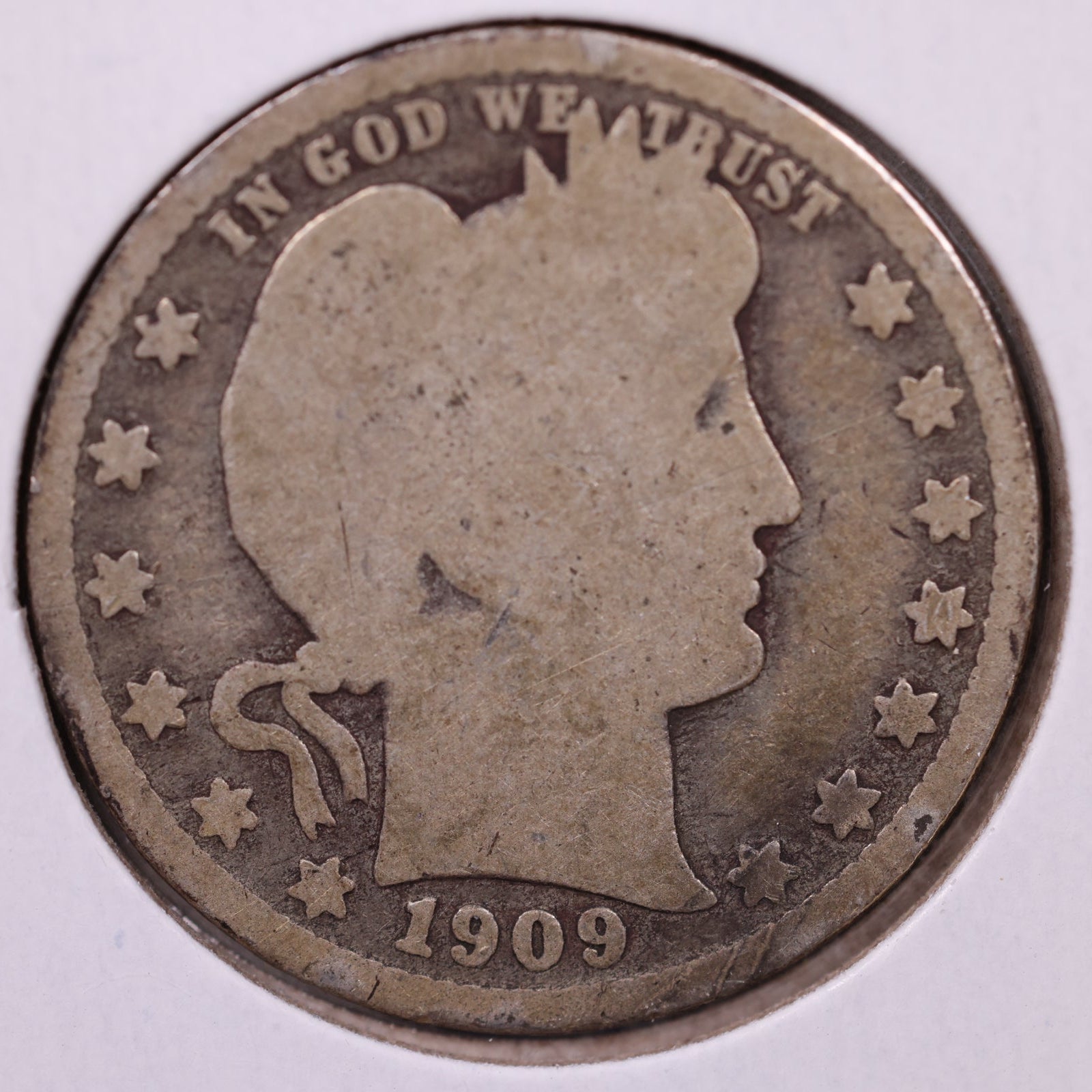 1909-D Barber Quarter, Good Circulated Coin, Store #1029