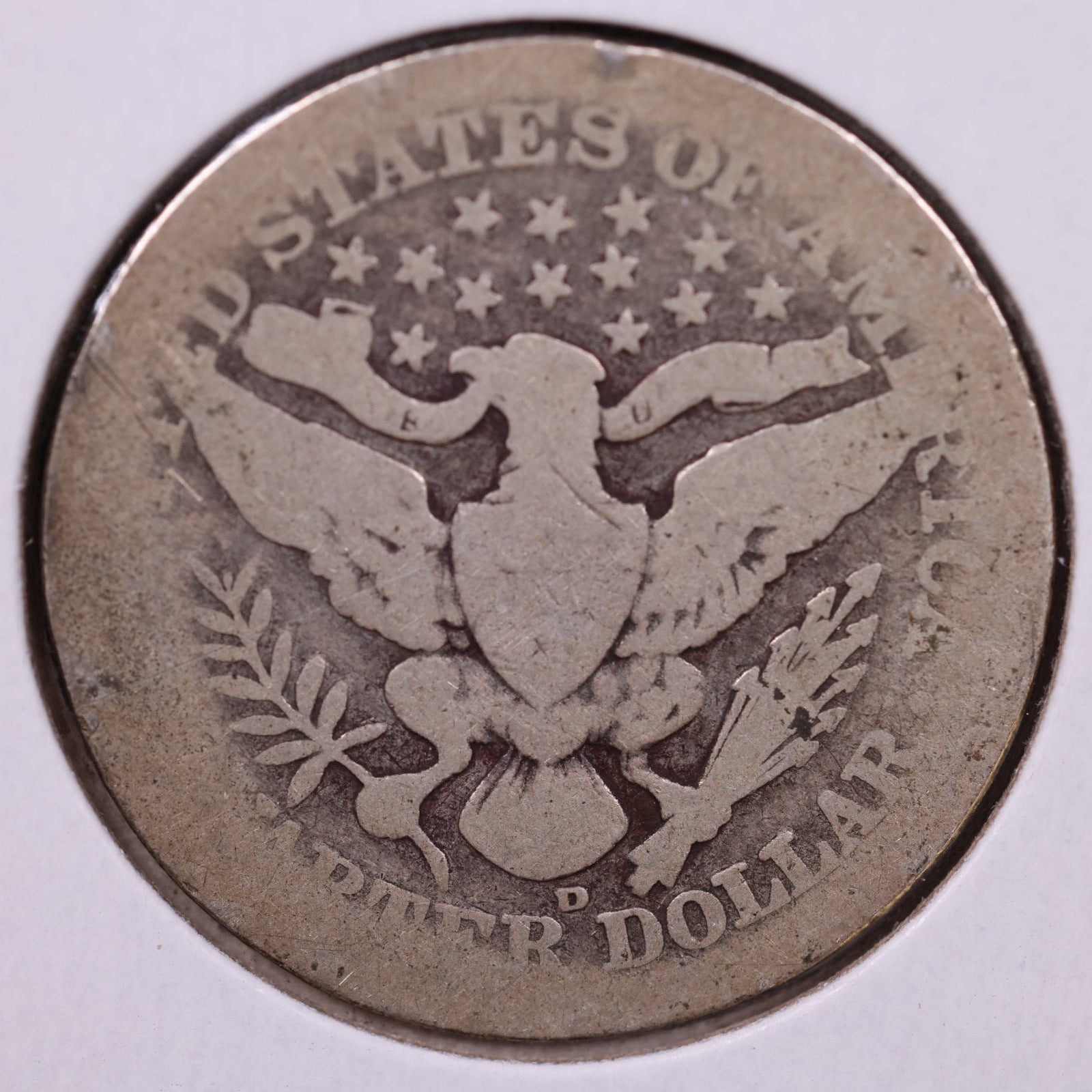 1909-D Barber Quarter, Good Circulated Coin, Store #1029