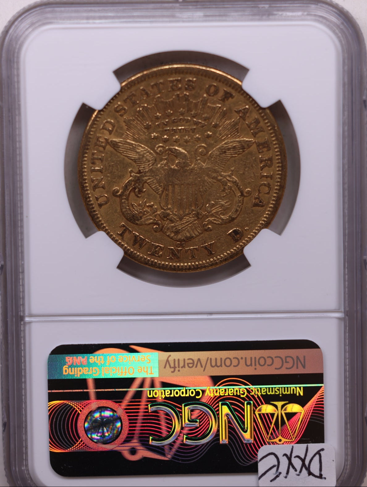 1875-CC $20, Gold Double Eagle, Circulated Coin, NGC VF-35 Store Sale #G0163.