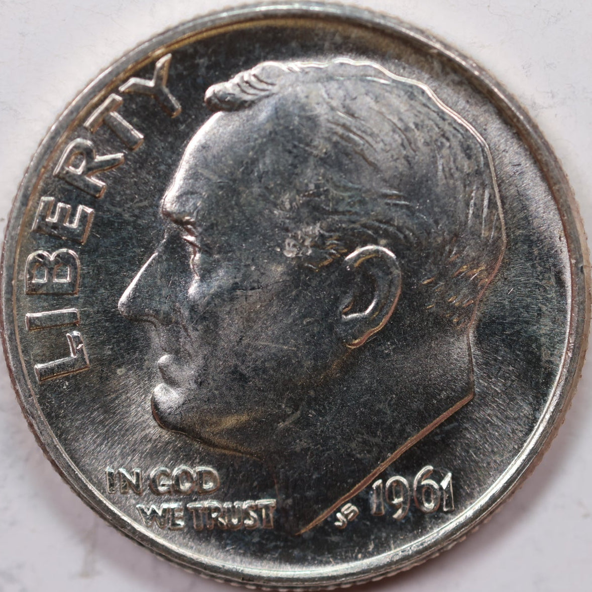 1961 Roosevelt Silver Dime, Mint State Uncirculated Coin, Store #DE0540