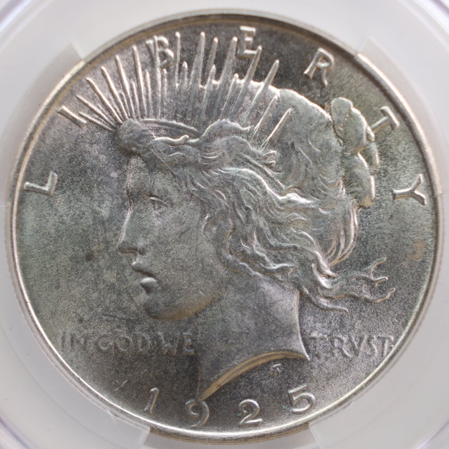 1925 Peace Silver Dollar, CAC MS63, Store #GDR0276