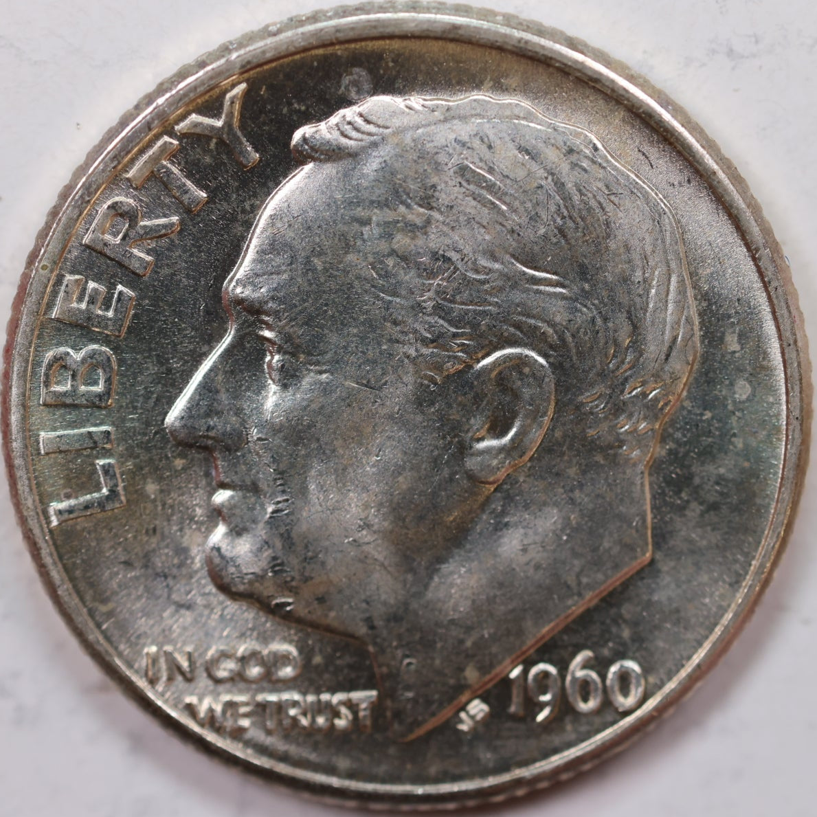 1960-D Roosevelt Silver Dime, Mint State Uncirculated Coin, Store #DE0539