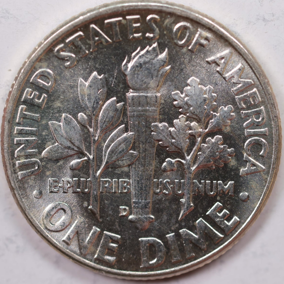 1960-D Roosevelt Silver Dime, Mint State Uncirculated Coin, Store #DE0539