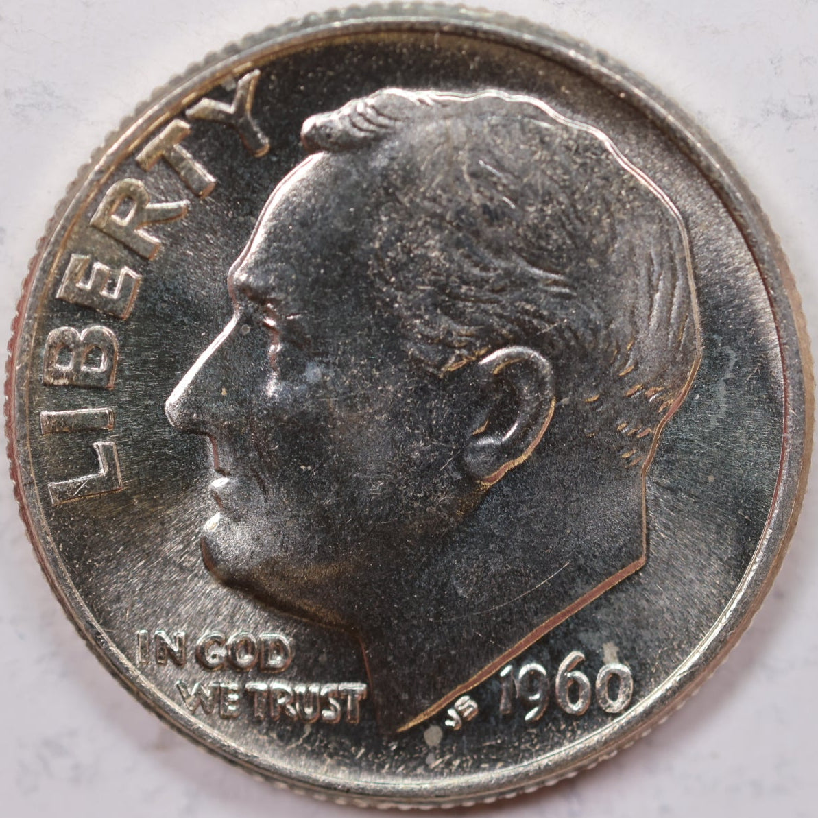 1960 Roosevelt Silver Dime, Mint State Uncirculated Coin, Store #DE0538