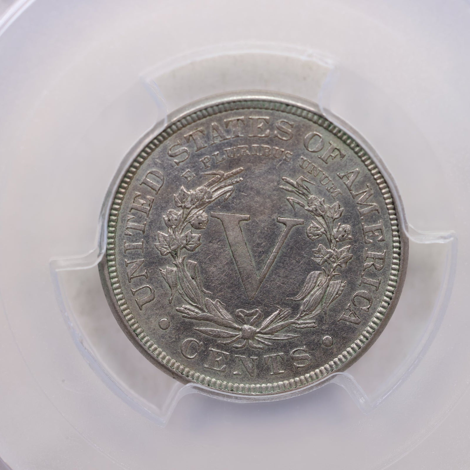 1886 Liberty (V) Nickel, PCGS AU-55, 'Green CAC', Collectible Coin. Store #GNL022.