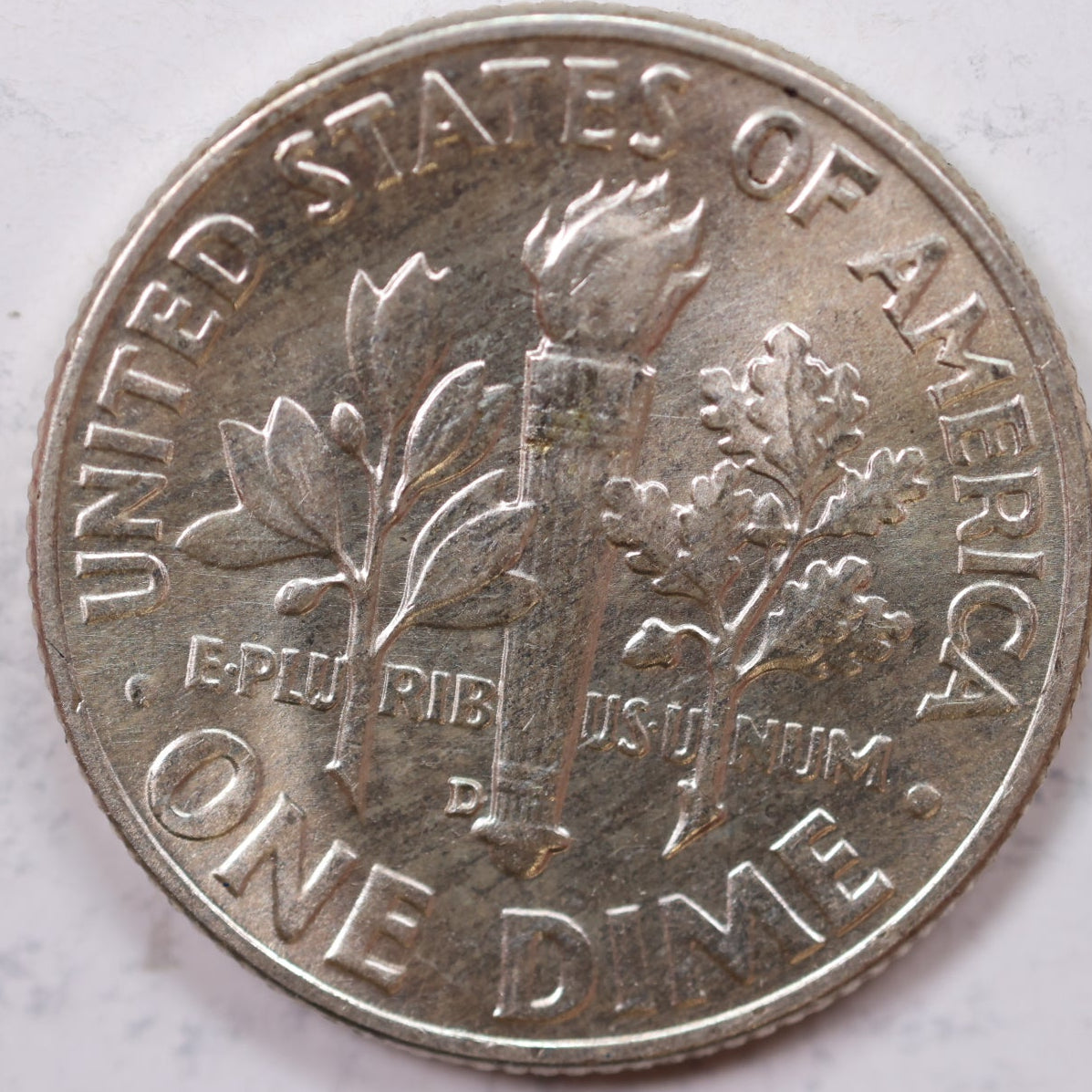 1958-D Roosevelt Silver Dime, Mint State Uncirculated Coin, Store #DE0535