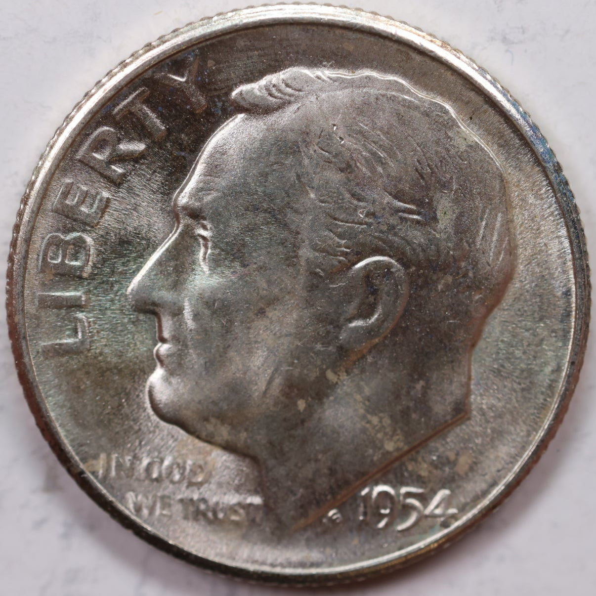 1954-S Roosevelt Silver Dime, Mint State Uncirculated Coin, Store #DE0534