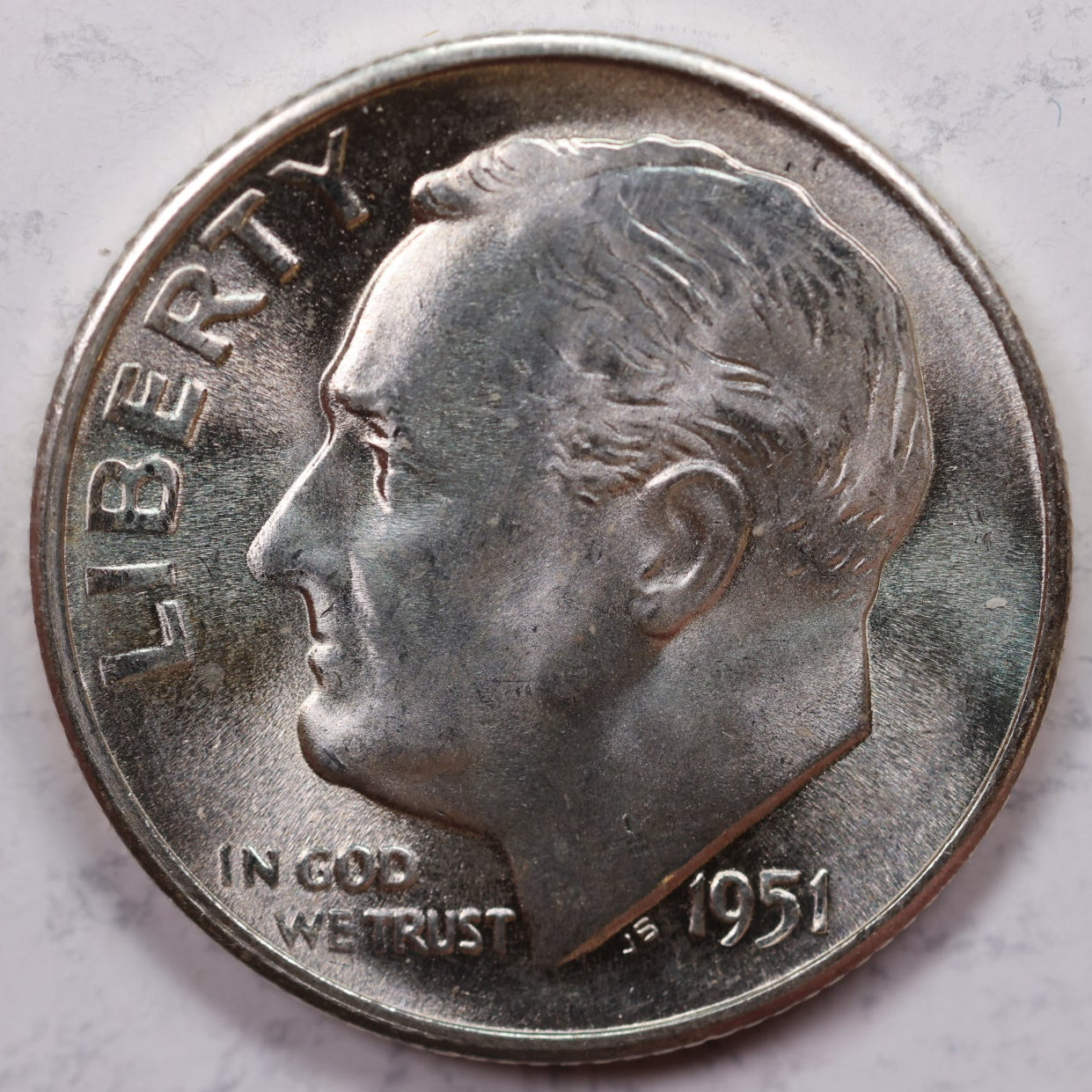 1951-S Roosevelt Silver Dime, Mint State Uncirculated Coin, Store #DE0533