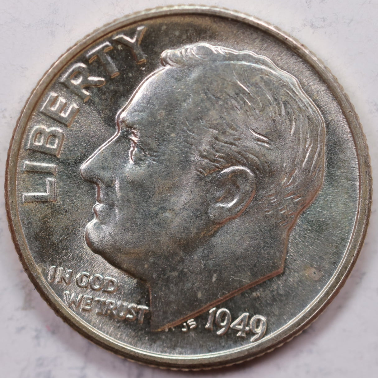 1949 Roosevelt Dime, About Uncirculated Coin, Store #DE0530