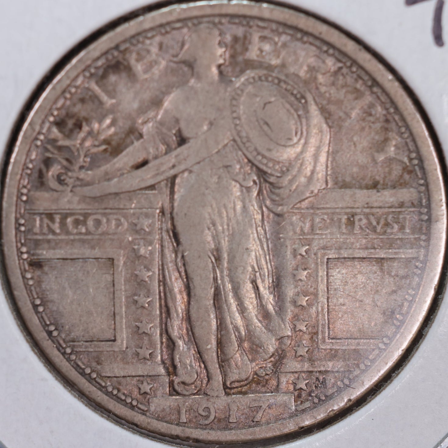 1917 Standing Liberty Silver Quarter, T-1, Extra Fine+ Coin, Store #QR0003