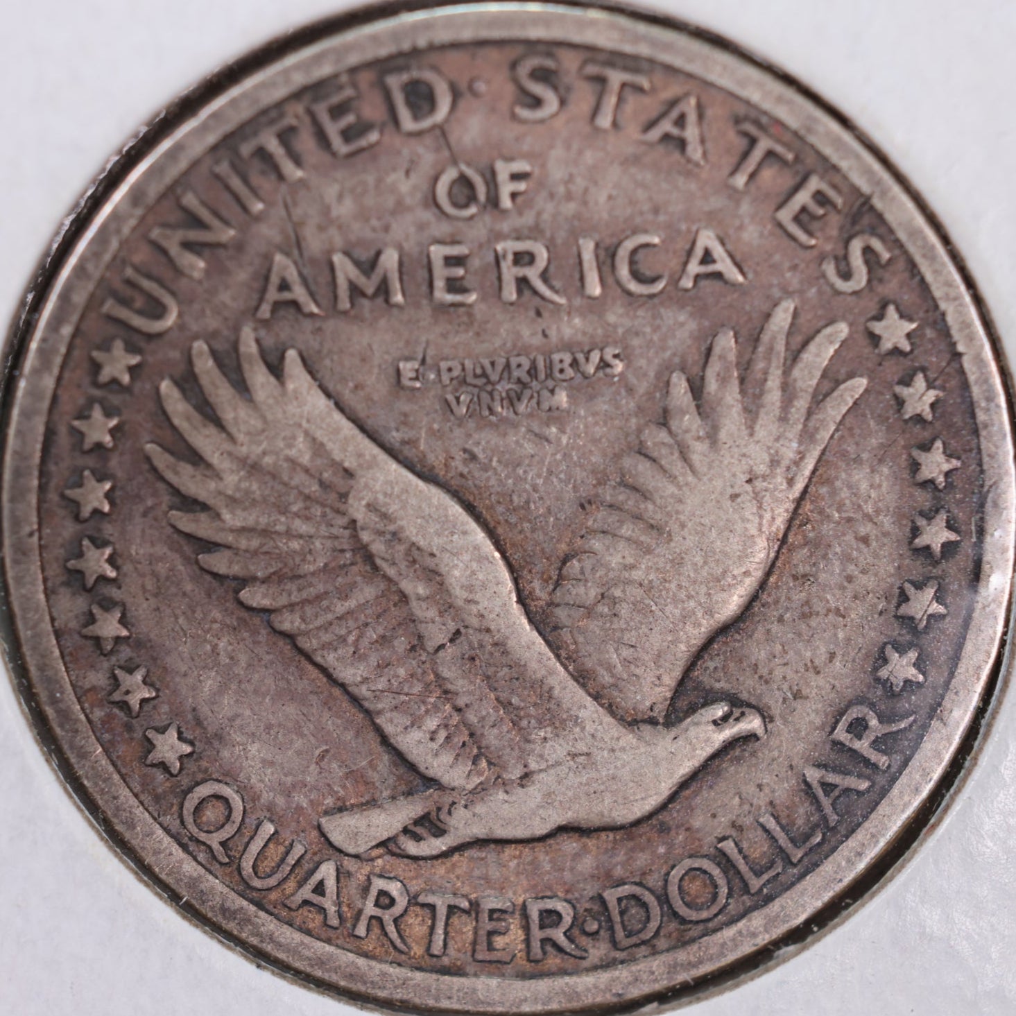1917 Standing Liberty Silver Quarter, T-1, Very Fine+ Circulated Coin, Store #QR0005