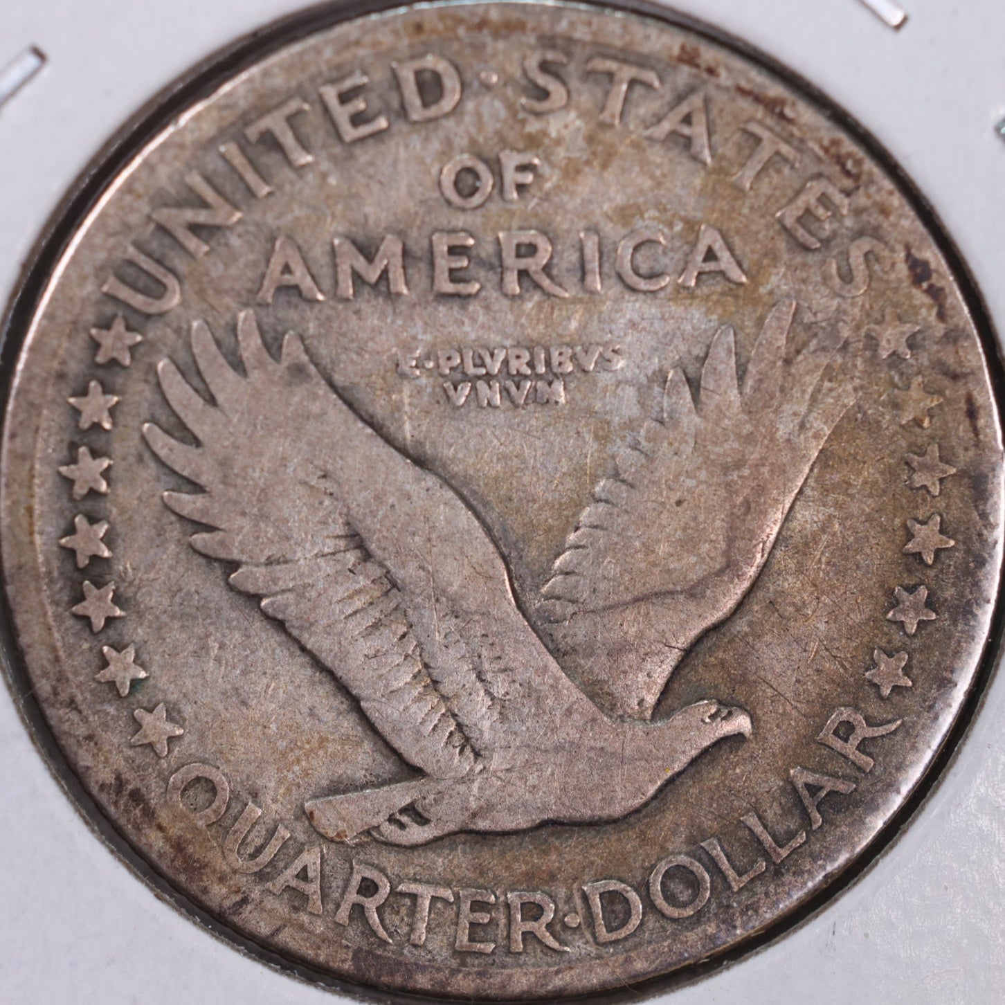 1917-D Standing Liberty Silver Quarter, T-1, Fine Circulated Coin, Store #QR0012