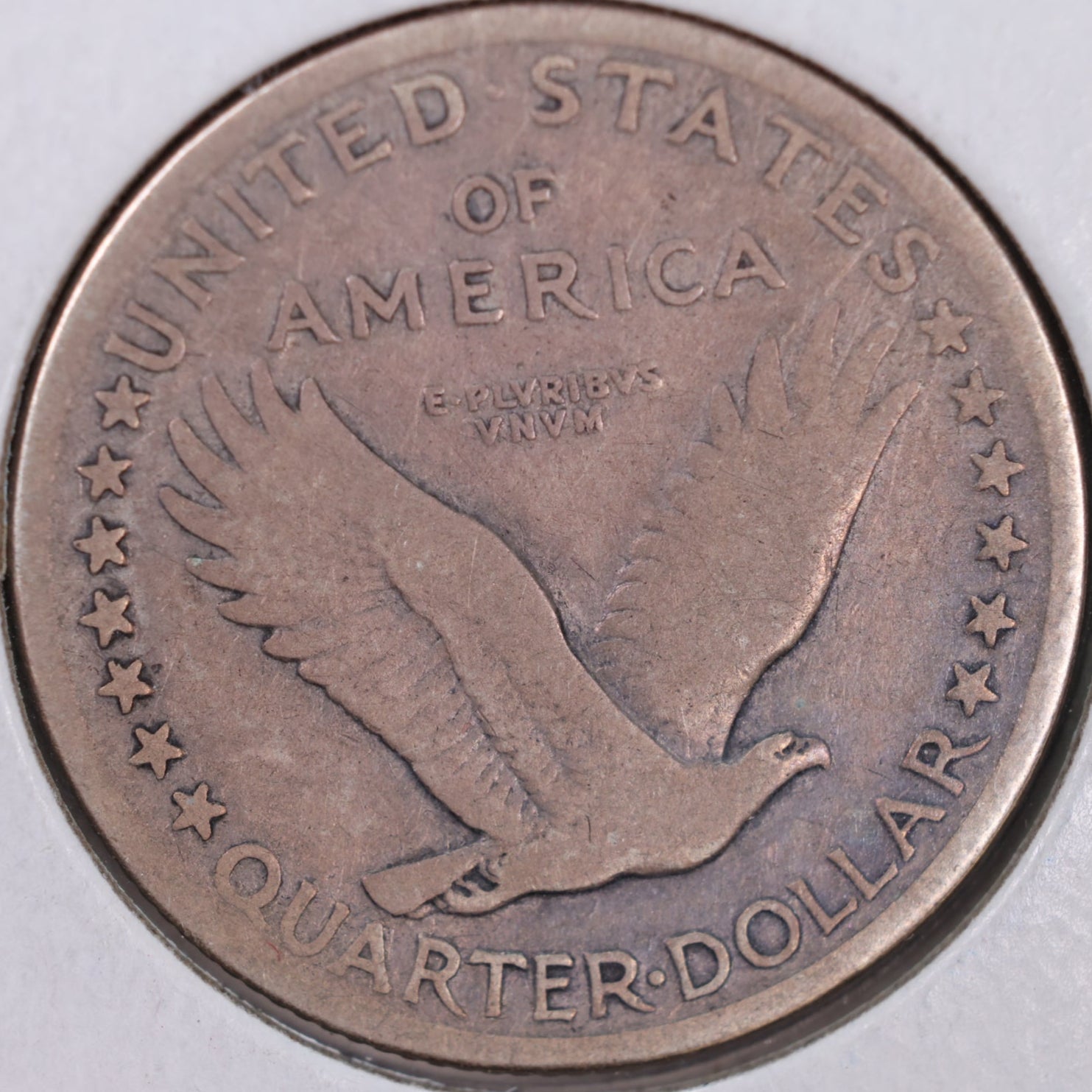 1917-D Standing Liberty Silver Quarter, T-1, Fine Circulated Coin, Store #QR0014