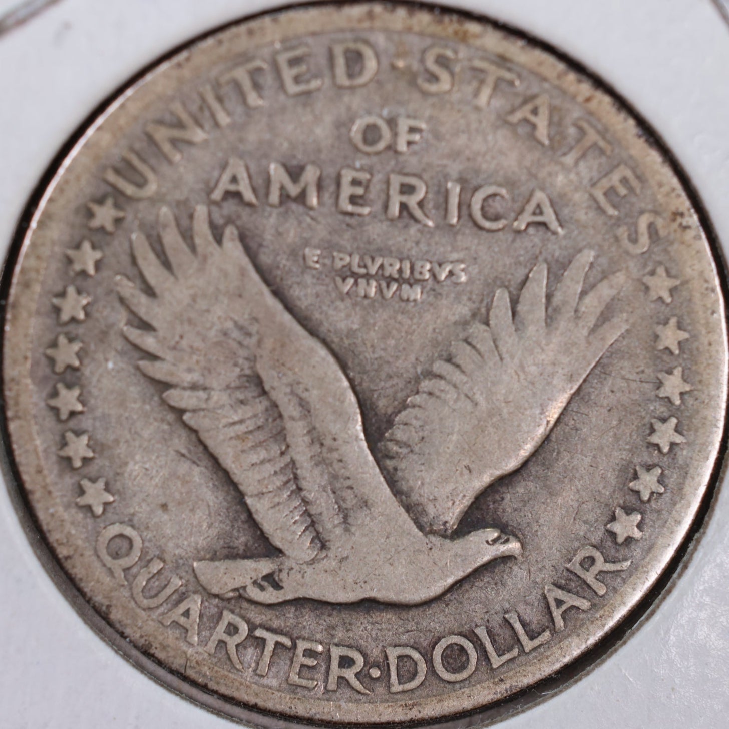 1917-S Standing Liberty Silver Quarter, T-1, Fine Circulated Coin, Store #QR0019