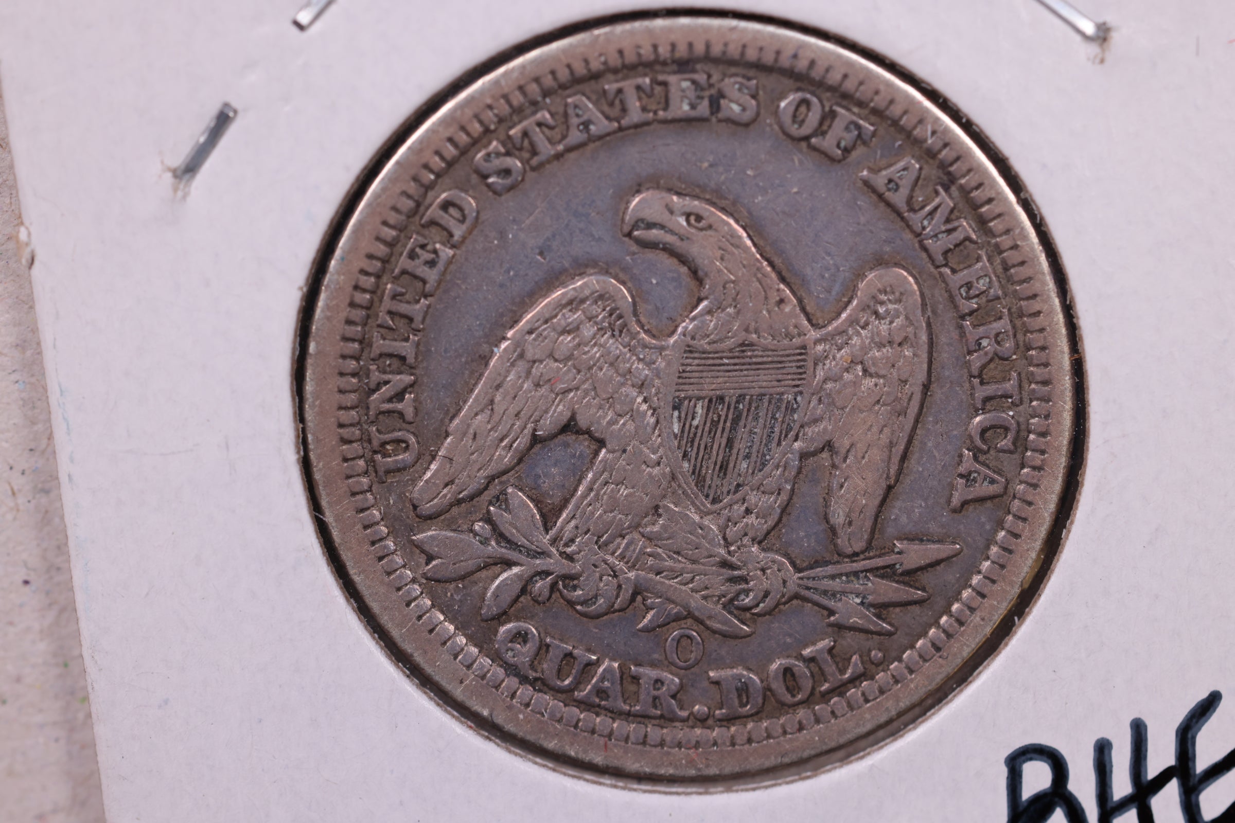 1857-O Liberty Seated Quarter., Very Fine Circulated Coin., Store#1082