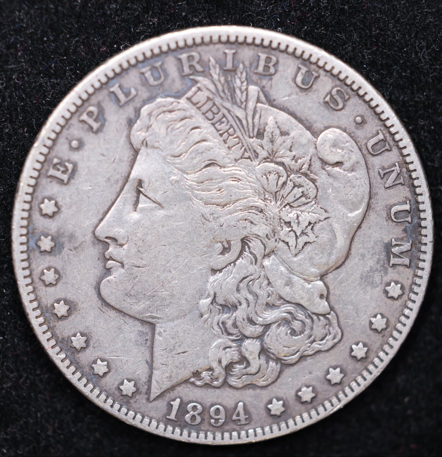 1894-O Morgan Silver Dollar, Extra fine Circulated Coin, Sale #DR0539.
