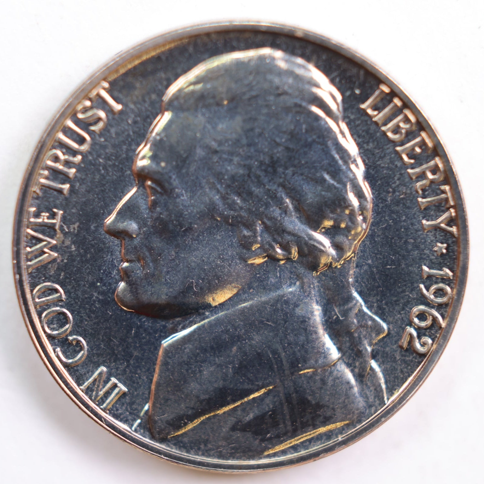 1962 Proof Jefferson Nickel, Uncirculated Coin, Store #NL638
