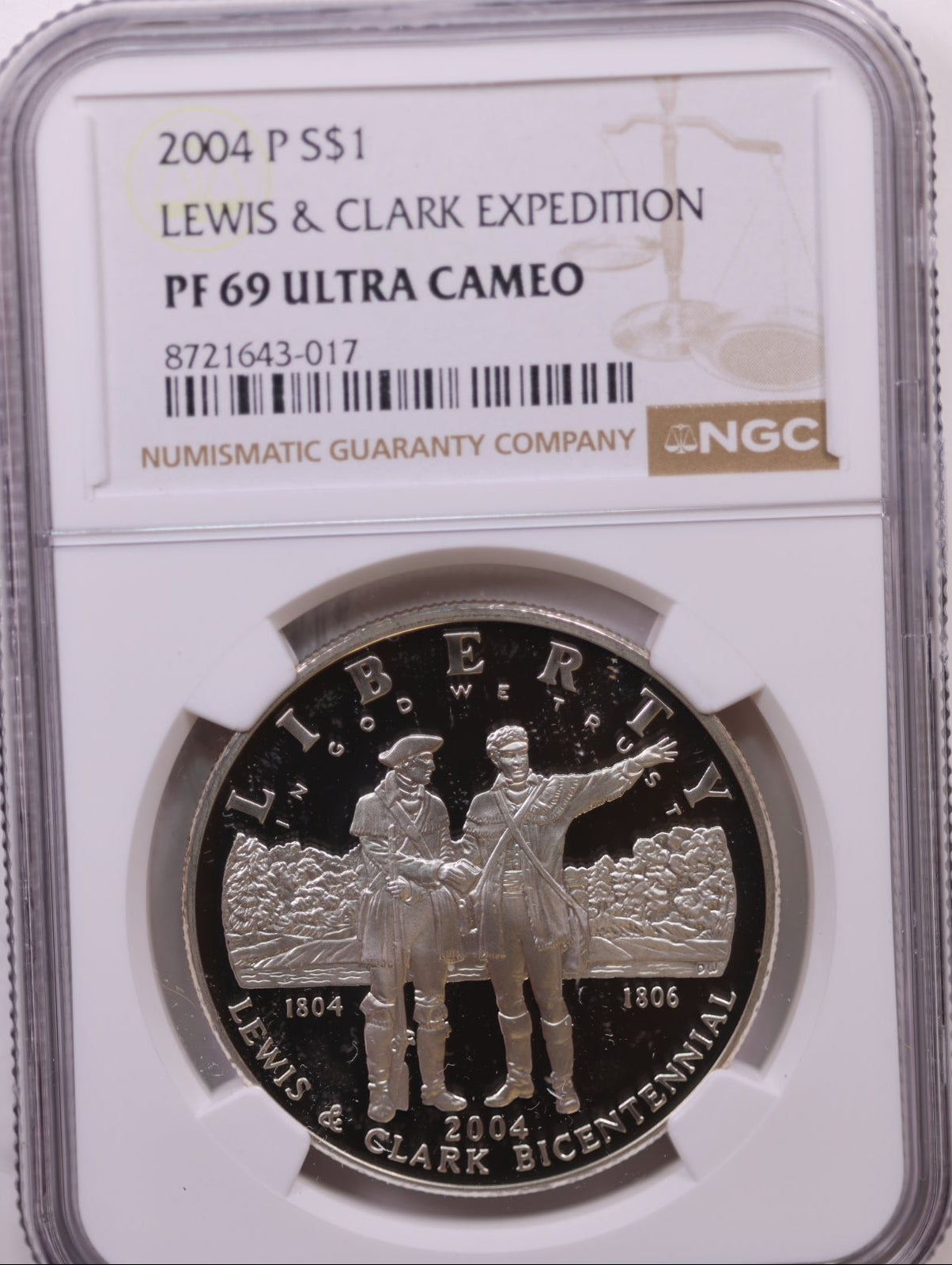 2004-P $1 Lewis & Clark Expedition, NGC PF 69 Ultra Cameo, Store #GMC317