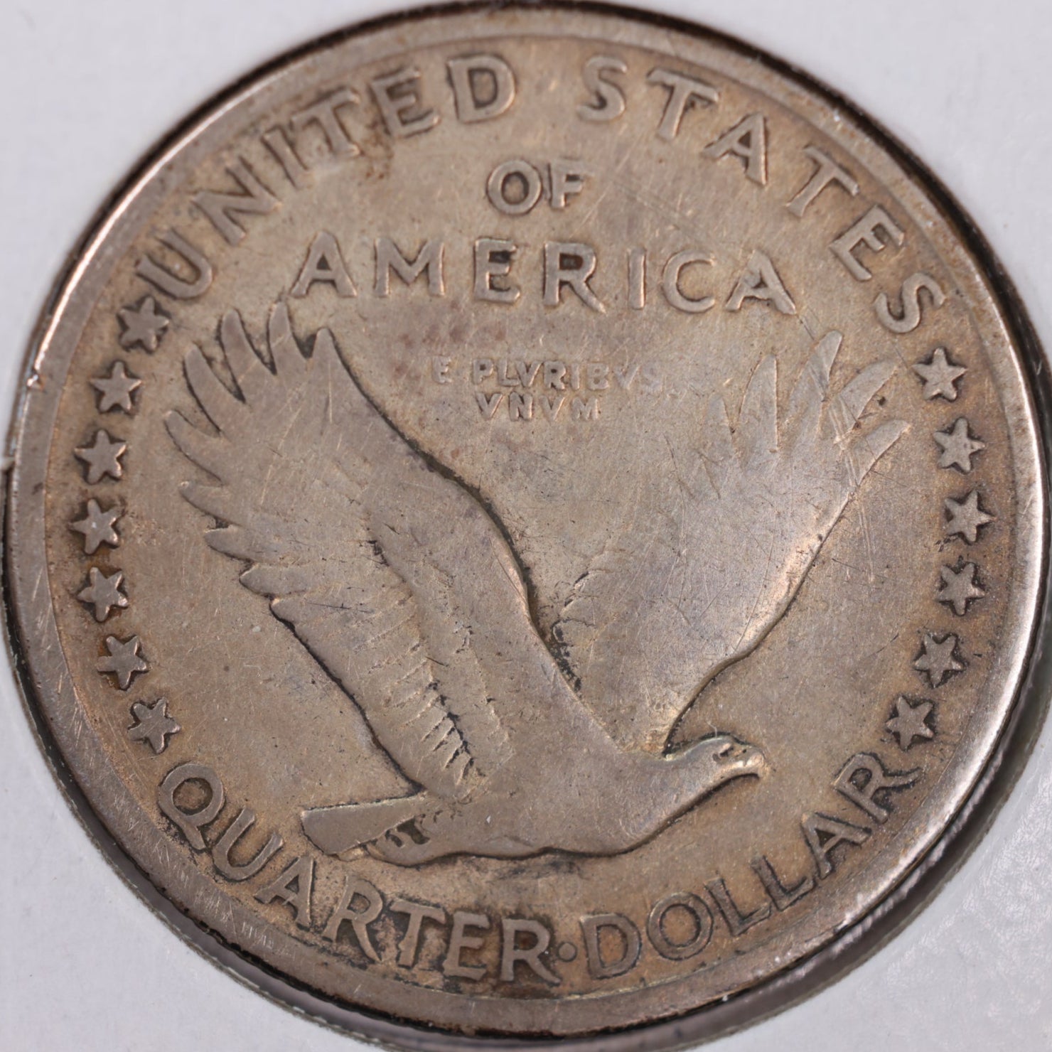 1917-S Standing Liberty Silver Quarter, T-1, V.F, Circulated Coin, Store #QR0038