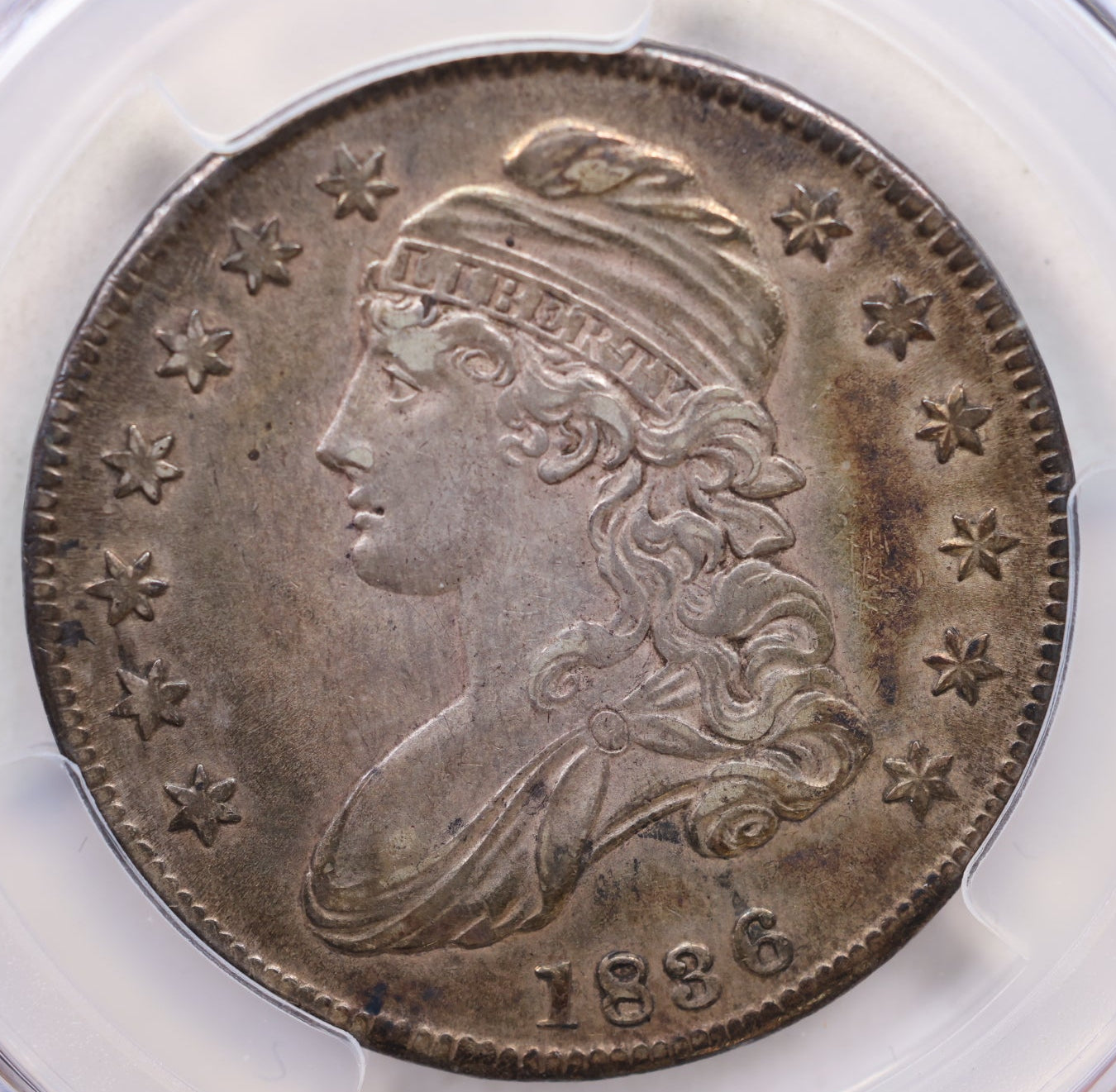 1836 Cap Bust Half Dollar, Lettered Edge, PCGS XF-45, Store Sale #GHR095.