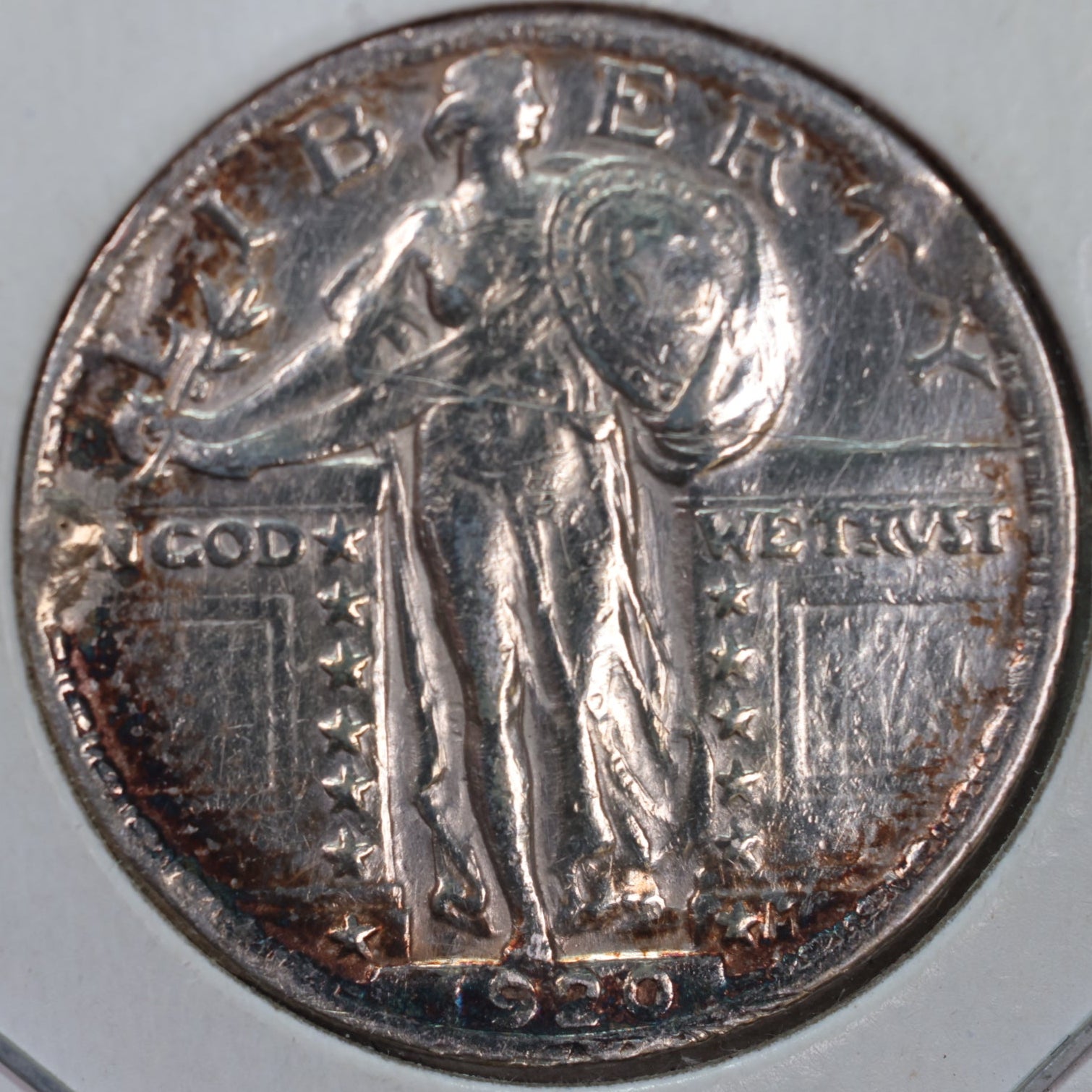 1920 Standing Liberty Silver Quarter, About Uncirculated Coin, Store #QR0047