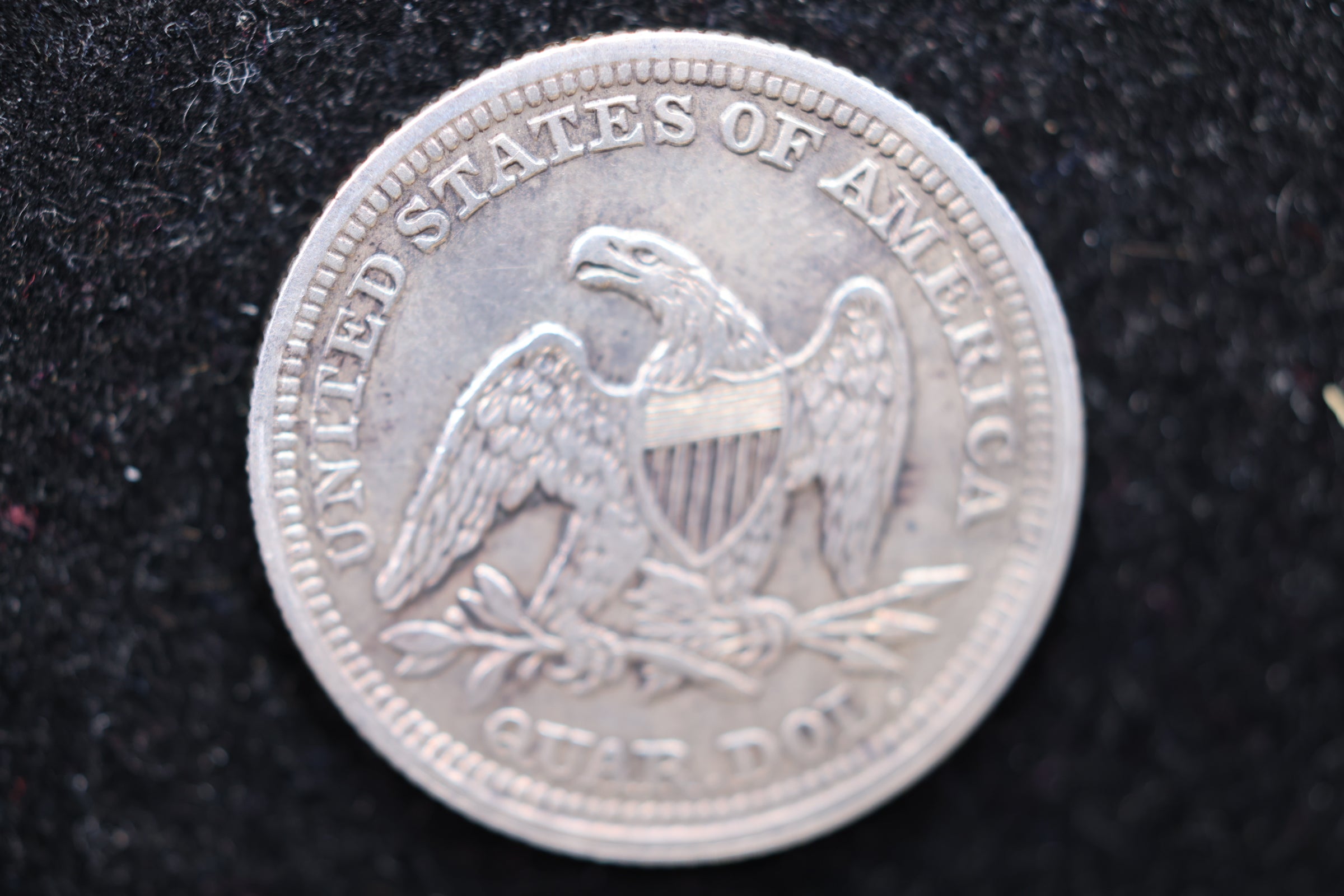 1854 Seated Liberty Quarter., Circulated Coin. Large Affordable Sale #02129