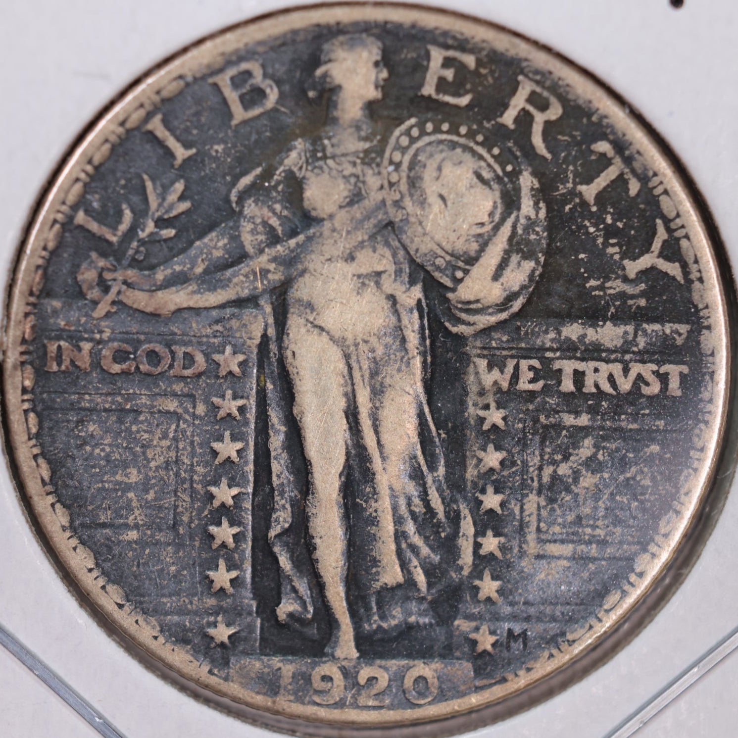 1920 Standing Liberty Silver Quarter, Very Fine+ Circulated Coin, Store #QR0058