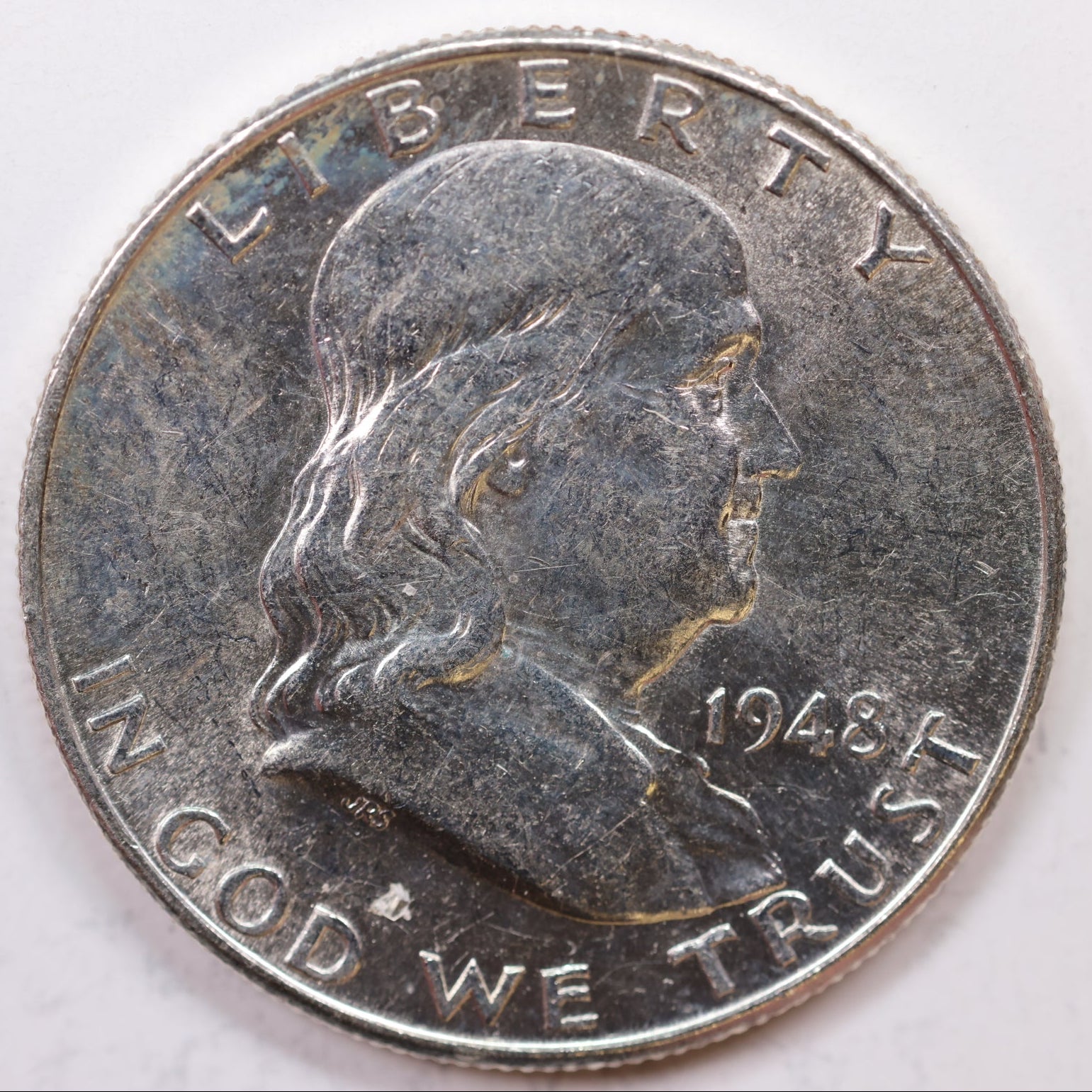1948-D Franklin Half Dollar, Mint State Uncirculated Coin, Store #HR1171