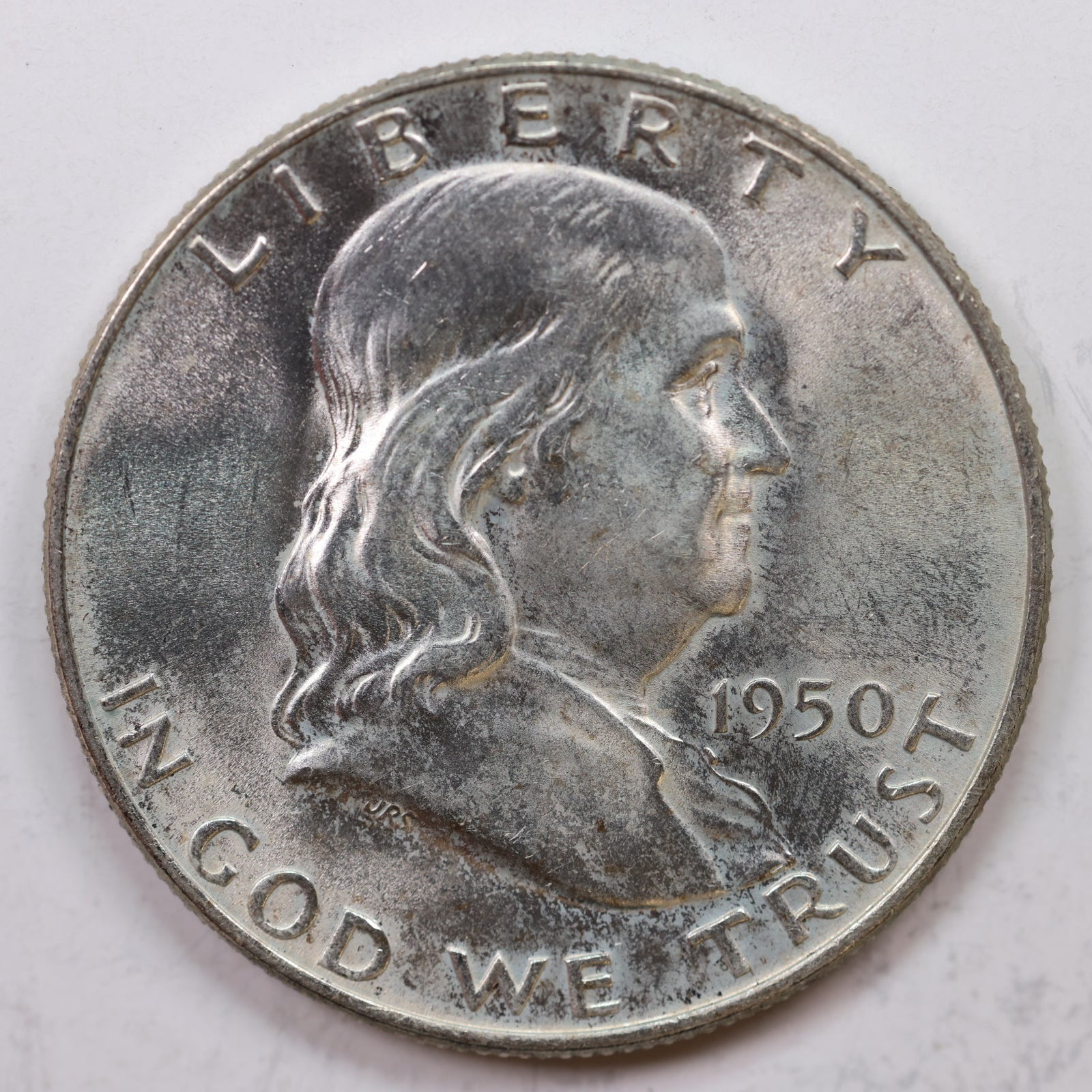 1950-D Franklin Half Dollar, Mint State Uncirculated Coin, Store #HR1176