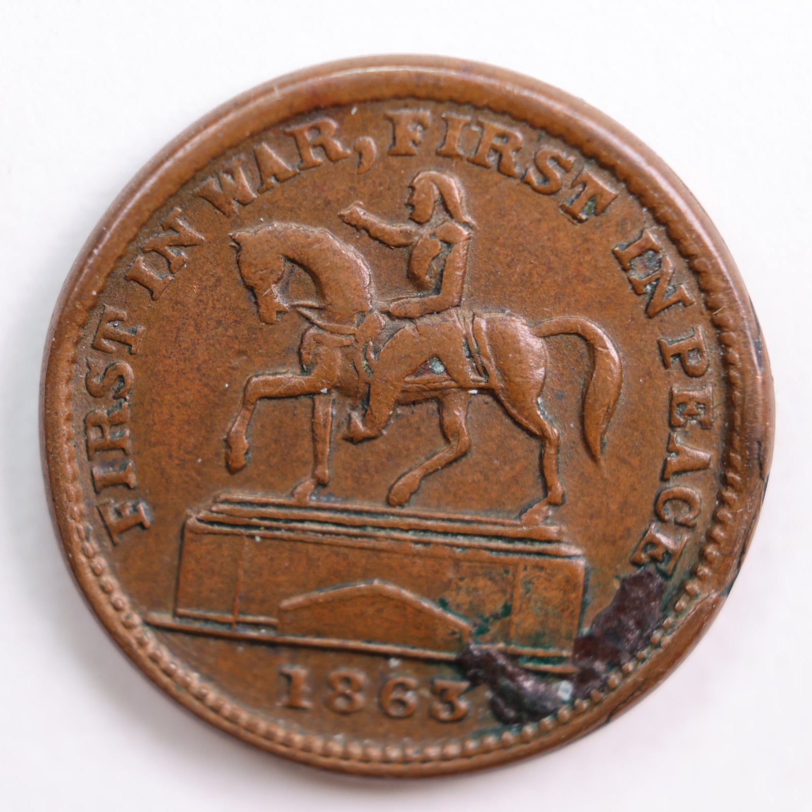 1861-64 Civil War Patriotic Token, Extra Fine Circulated Coin, Store #CN020