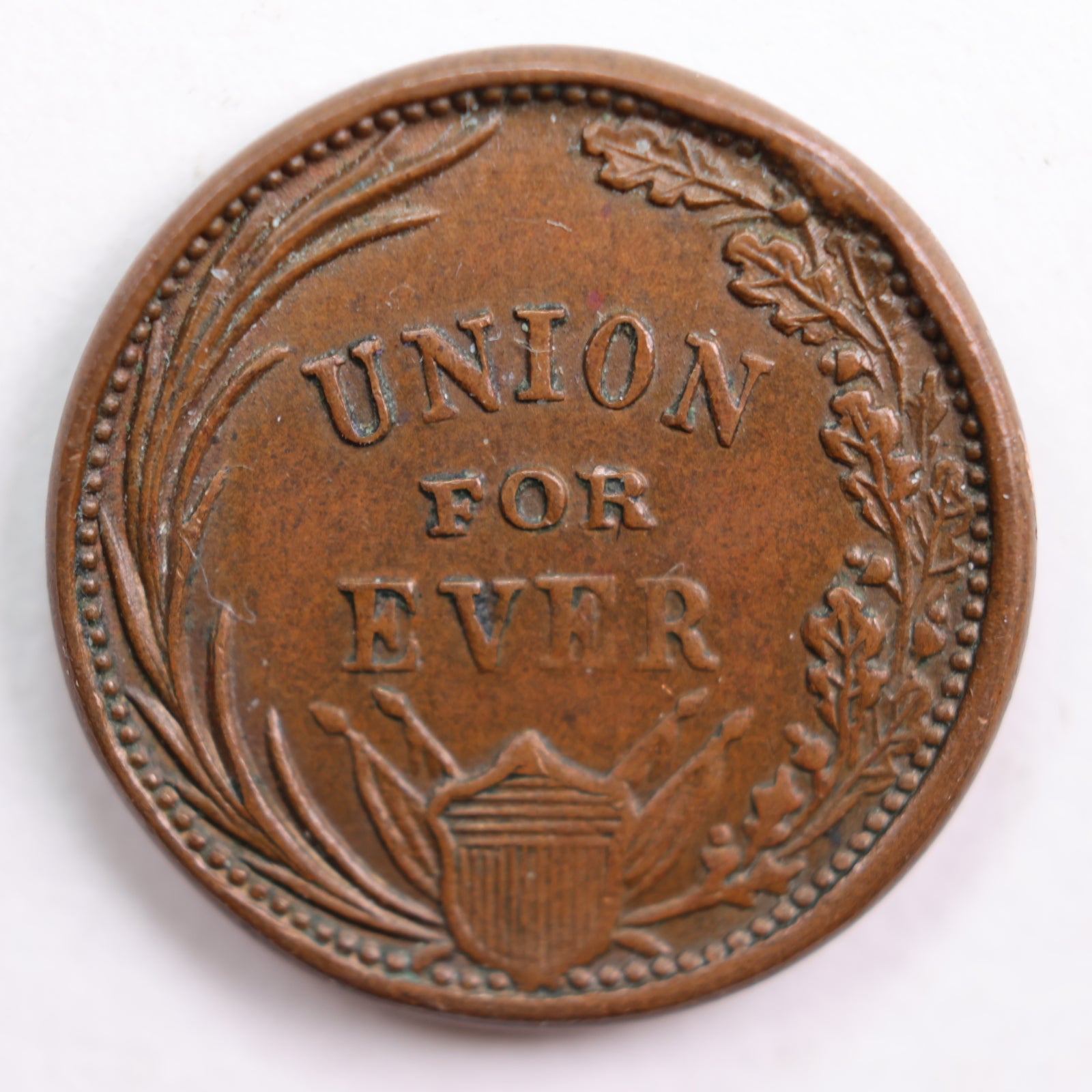 1861-64 Civil War Patriotic Token, Extra Fine Circulated Coin, Store #CN020