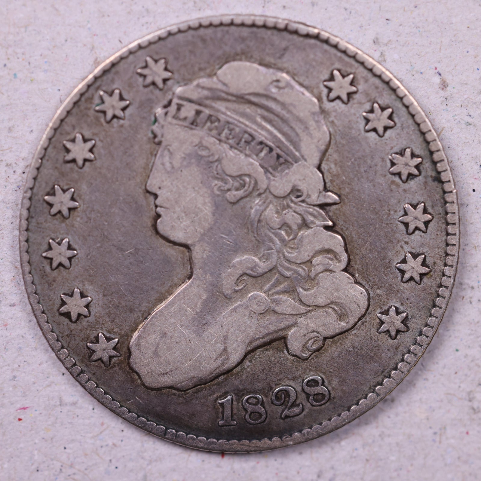 1828 Capped Bust Quarter., Very Fine Circulated Collectible Coin., Store#QR1343