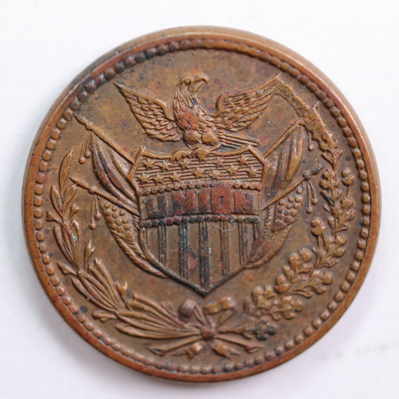 1861-64 Civil War Store Card, A.W. Wallace's, Extra Fine Circulated Coin, Store #CN022