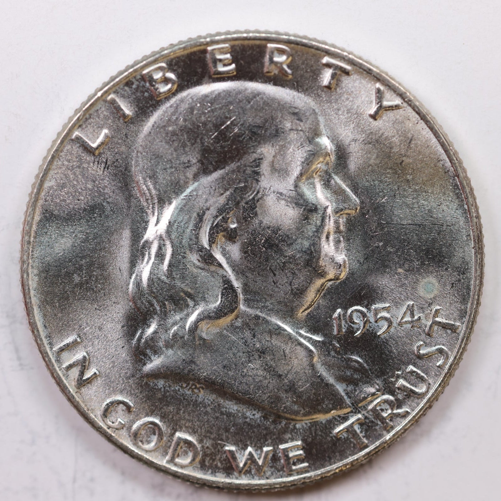 1954-D Franklin Half Dollar, Mint State Uncirculated Coin, Store #HR1187