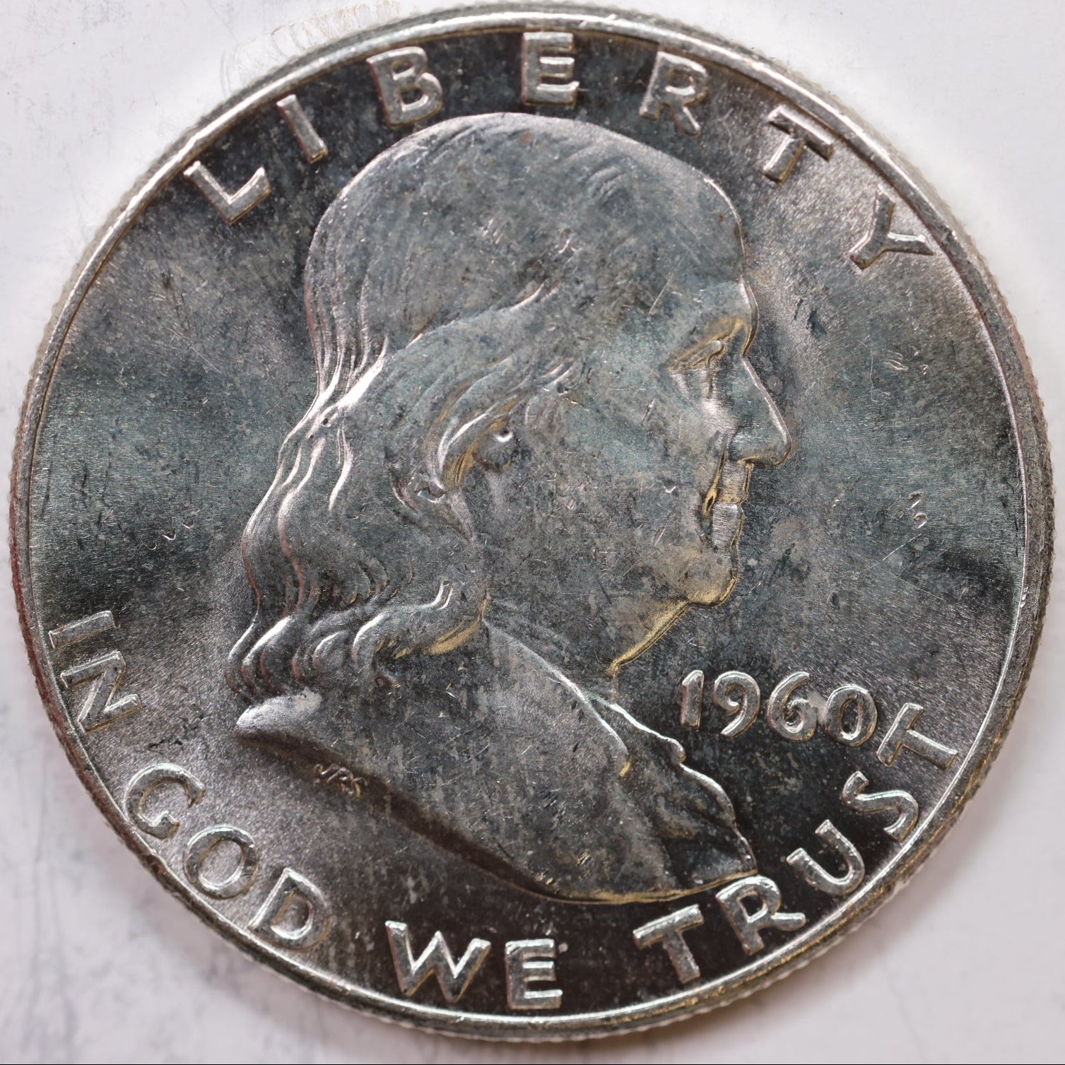 1960 Franklin Half Dollar, Mint State Uncirculated Coin, Store #HR1193