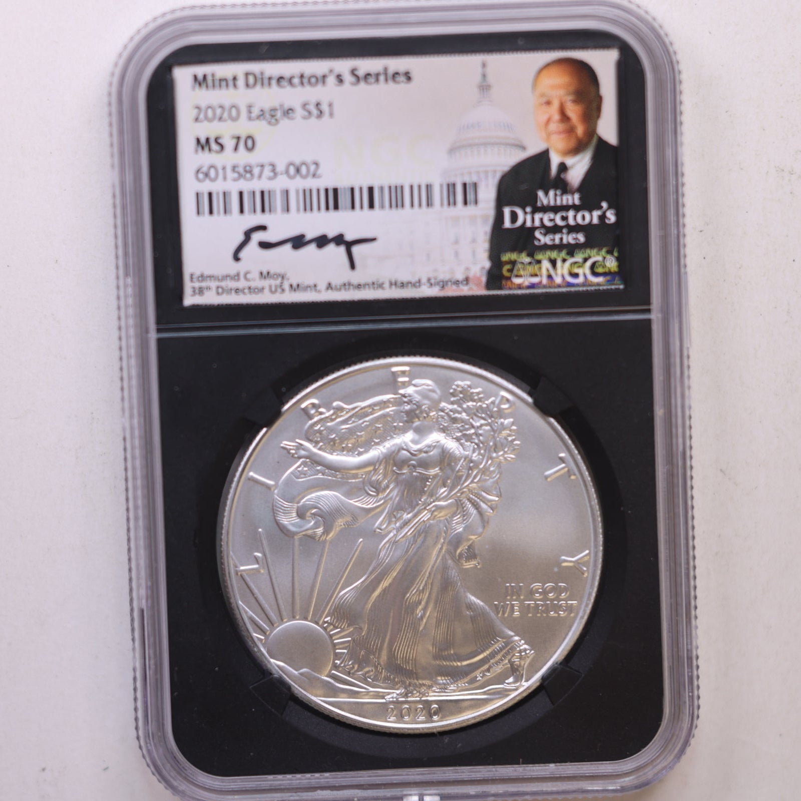 2020 American Silver Eagle, 'Mint Director's Series', NGC MS-70, Store #AE0250