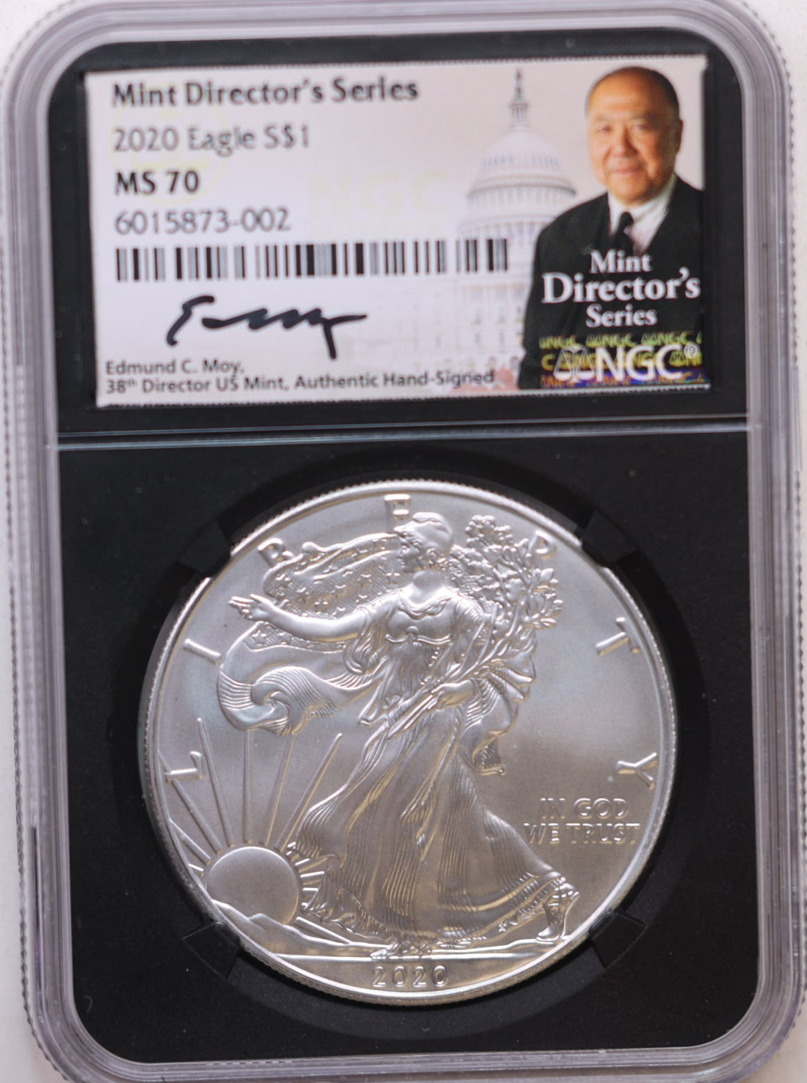 2020 American Silver Eagle, 'Mint Director's Series', NGC MS-70, Store #AE0250