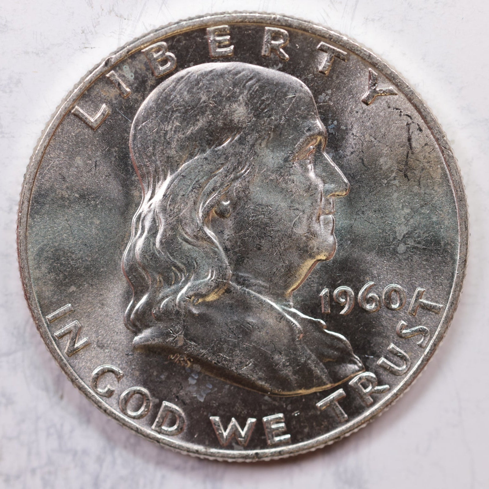 1960-D Franklin Half Dollar, Mint State Uncirculated Coin, Store #HR1198