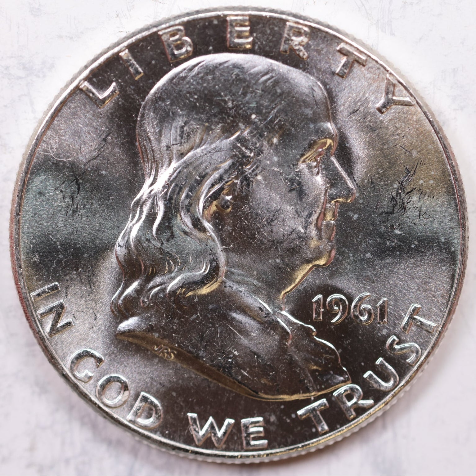 1961 Franklin Half Dollar, Mint State Uncirculated Coin, Store #HR1199