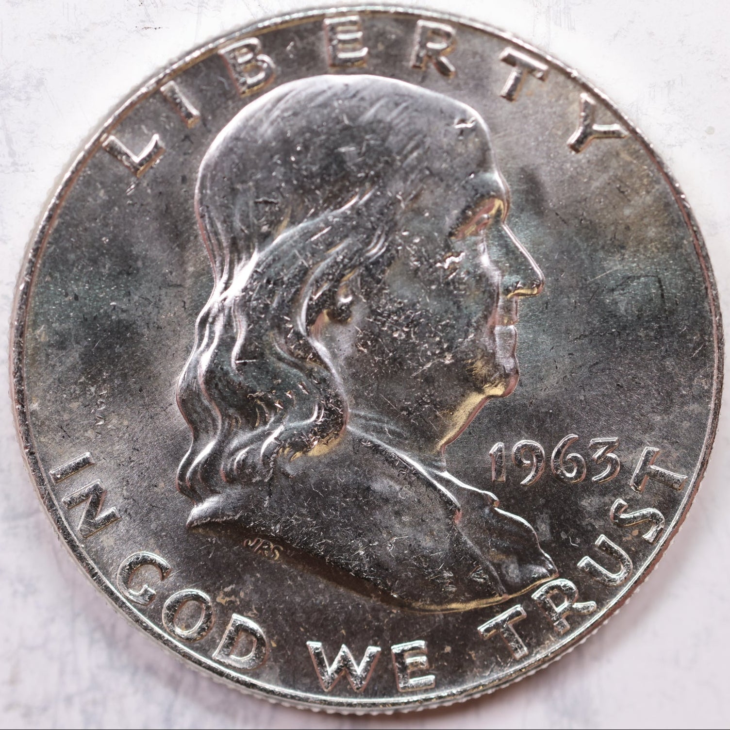 1963-D Franklin Half Dollar, Mint State Uncirculated Coin, Store #HR1200
